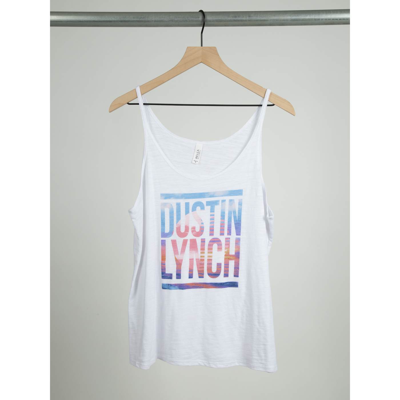 Dustin Lynch Ladies Sunset Tank - White