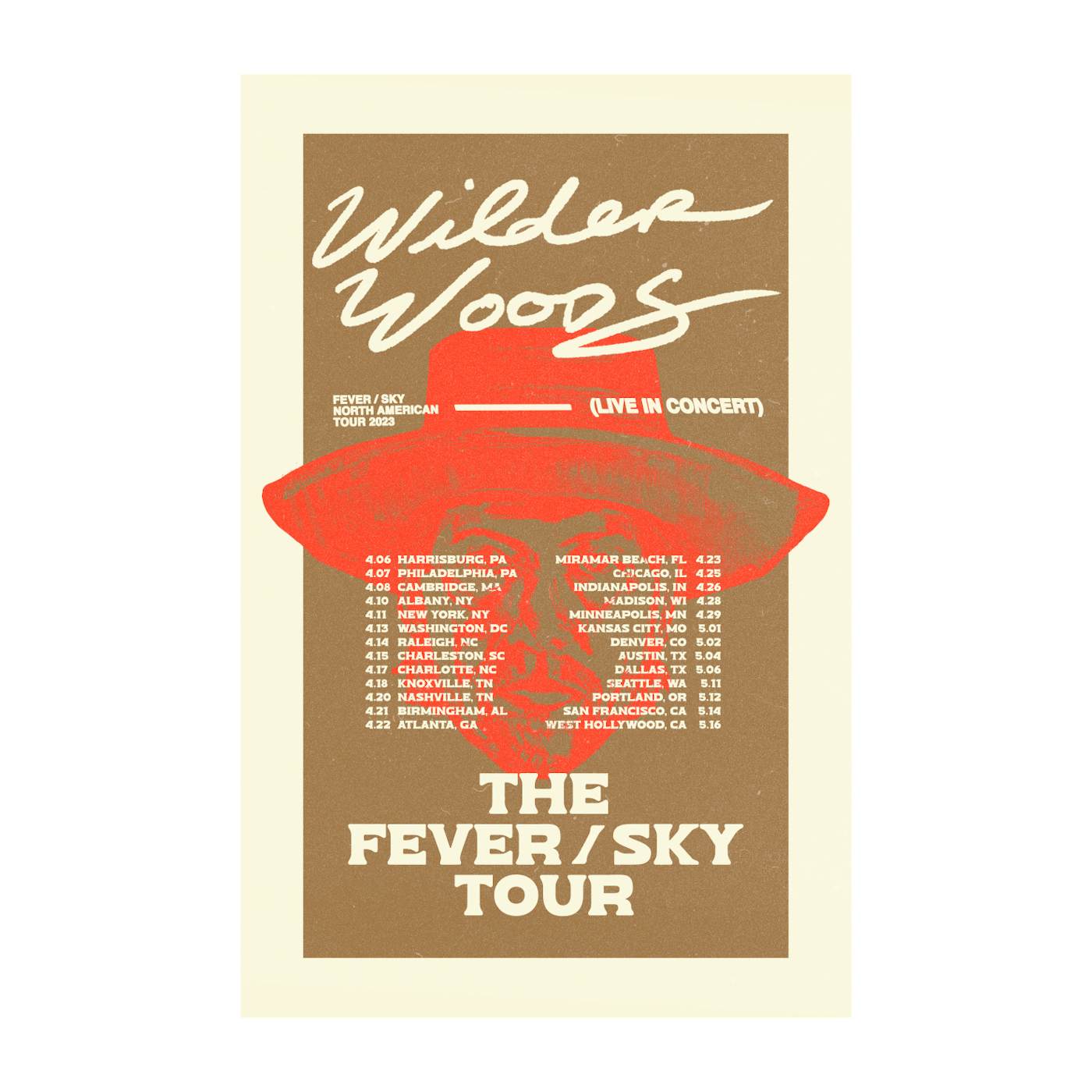 Wilder Woods [AUTOGRAPHED] FEVER / SKY Tour Poster