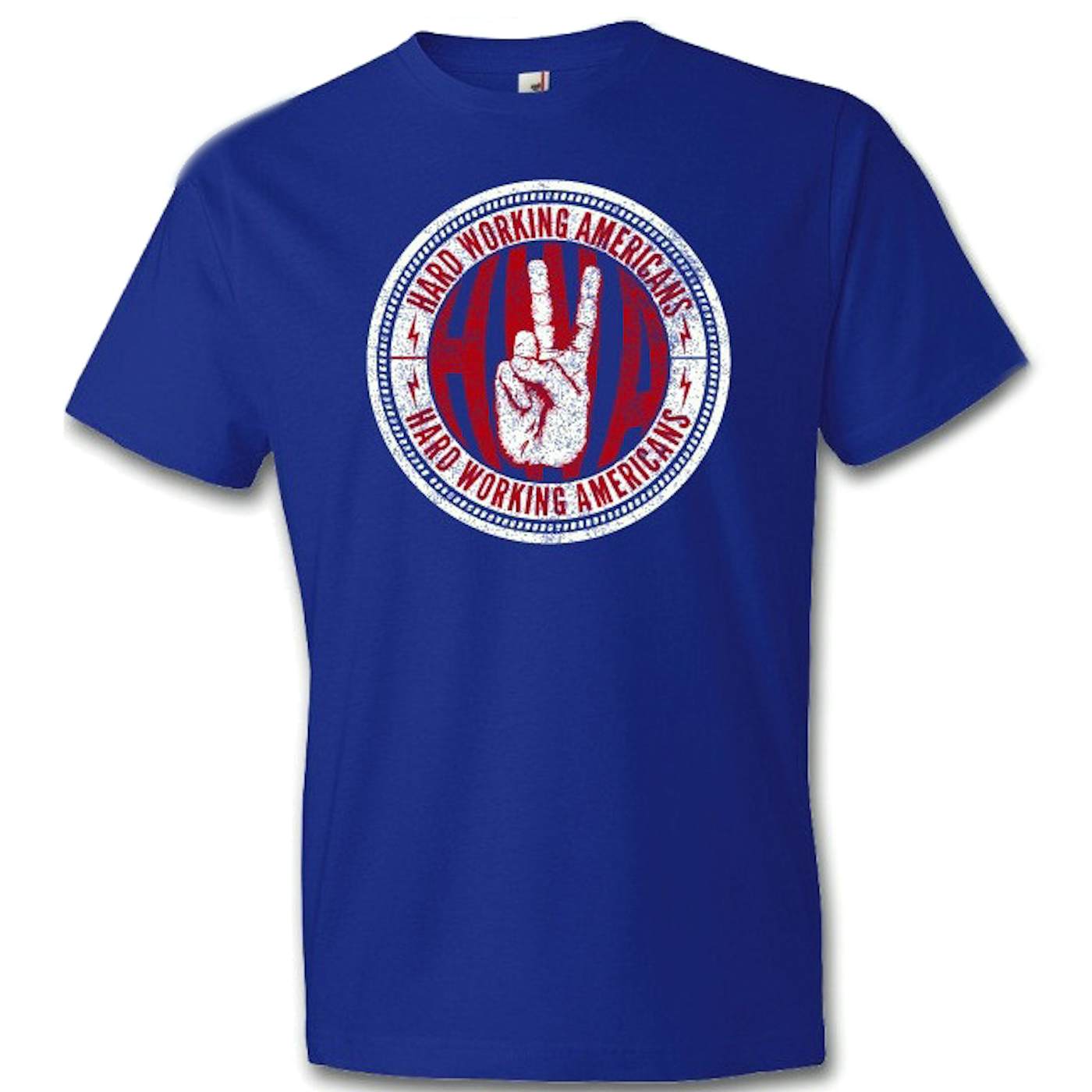 Hard Working Americans Blue/Red/White Union Logo T-shirt