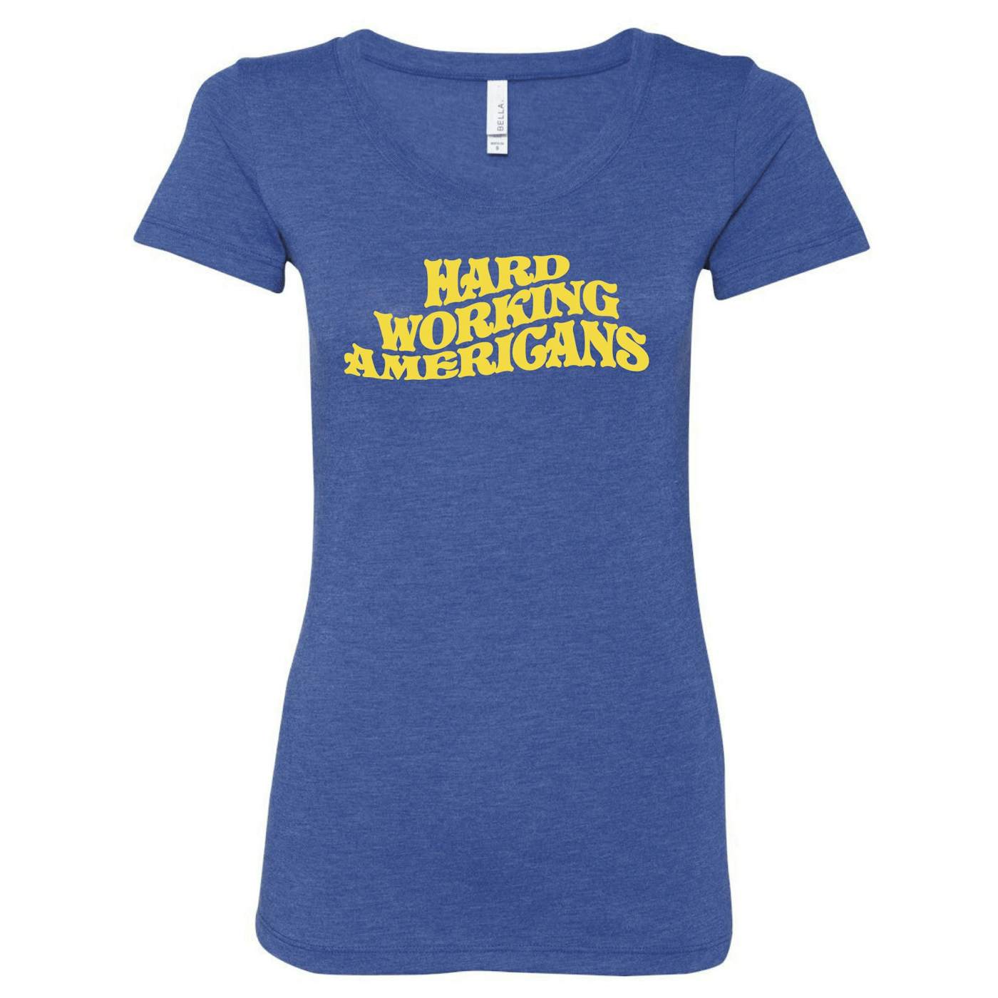 Classic Blue Women's Hard Working Americans Logo Shirt