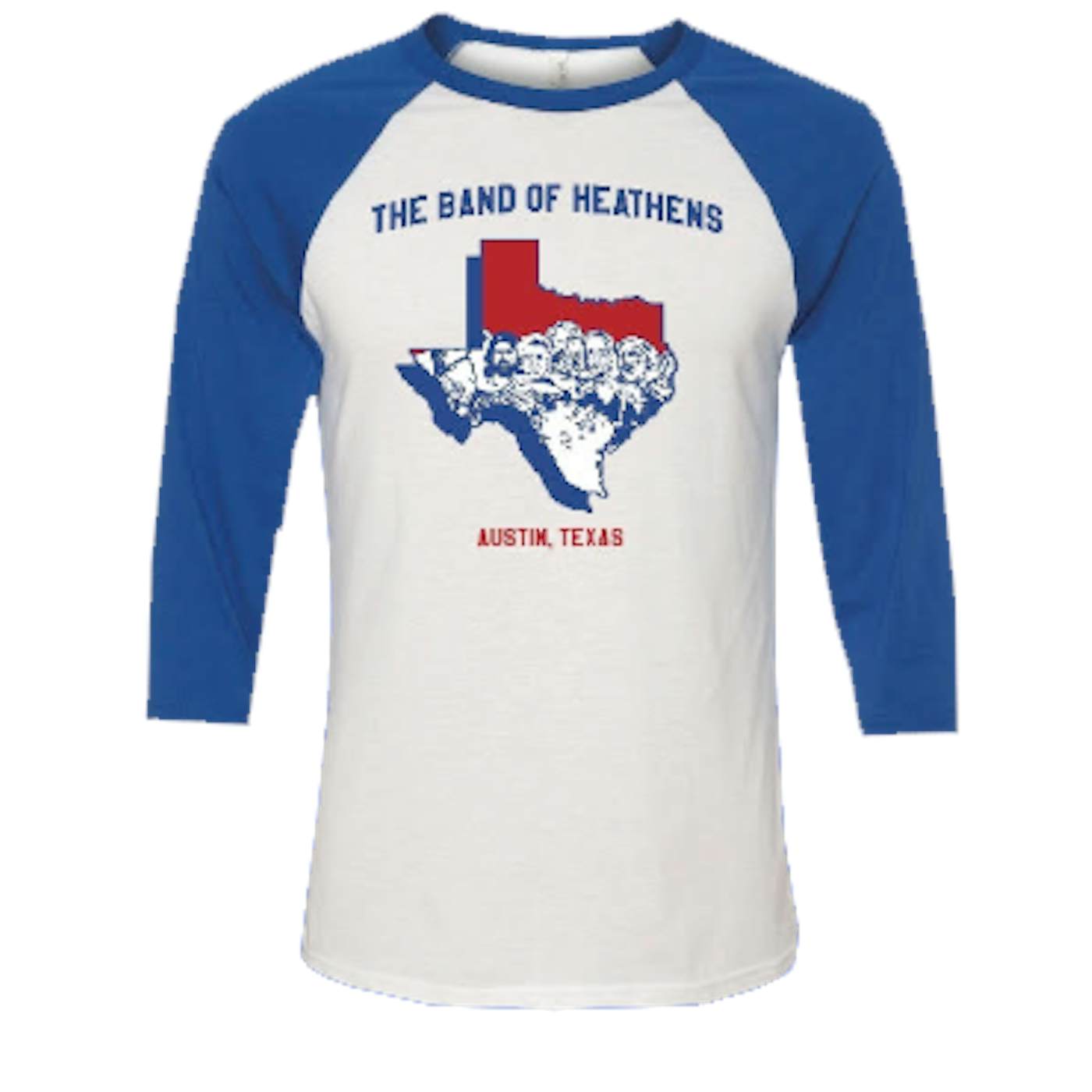 The Band Of Heathens Austin, TX Baseball T-shirt - Blue/White