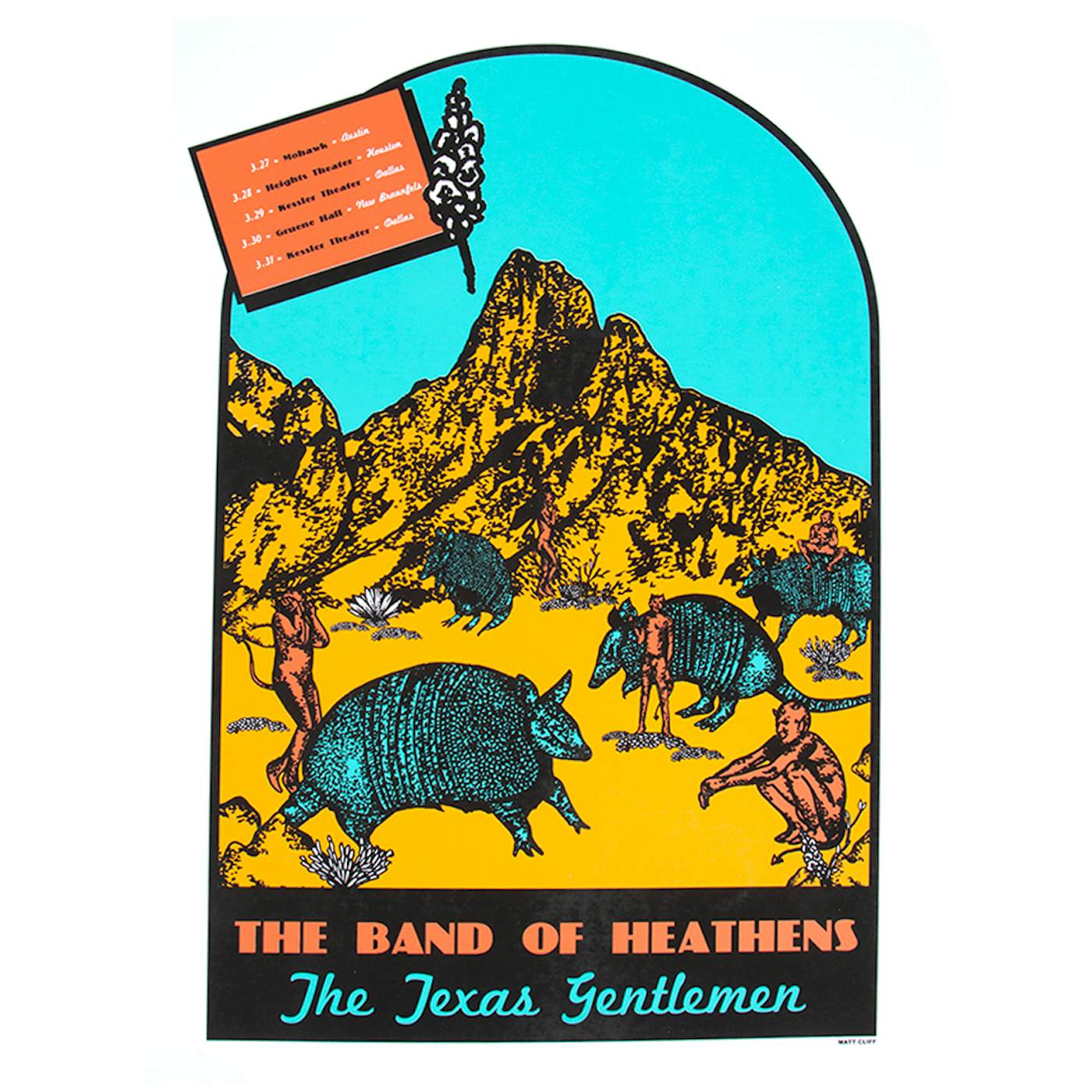 The Band Of Heathens BOH TX Gentlemen March 2019 Poster Poster