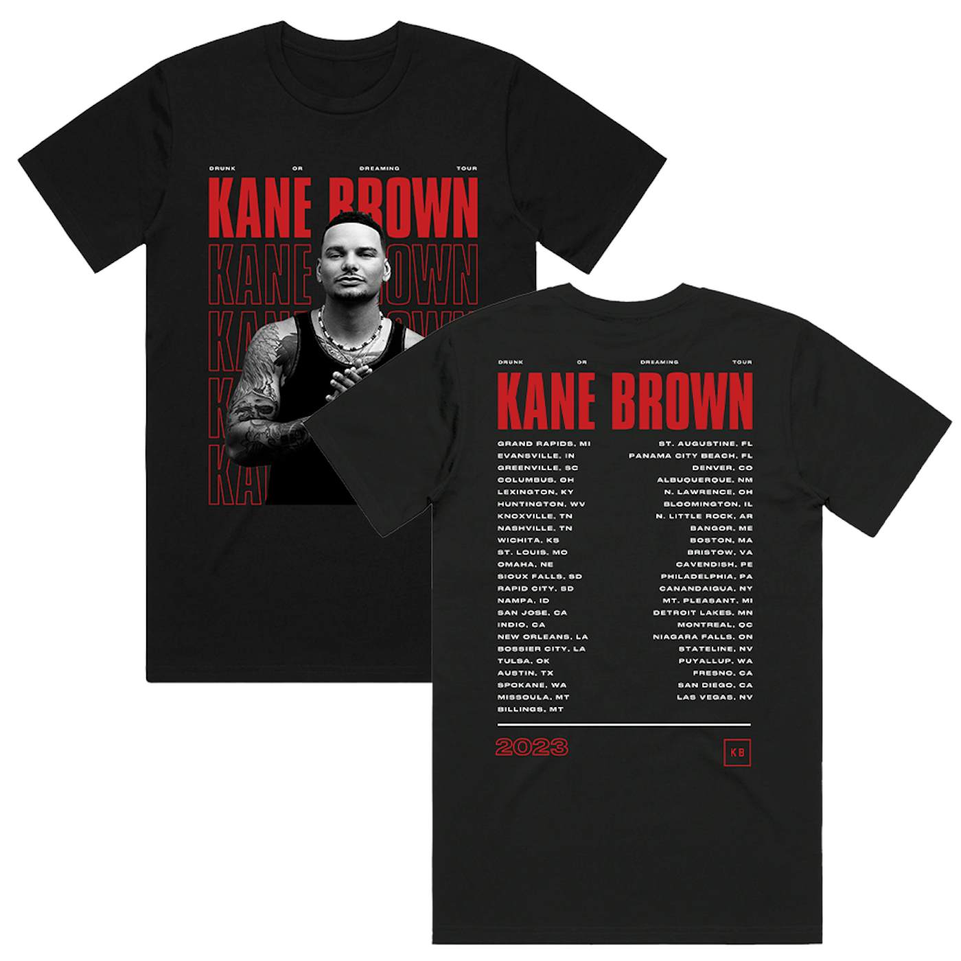 Kane Brown Drunk Or Dreaming Tour Tee