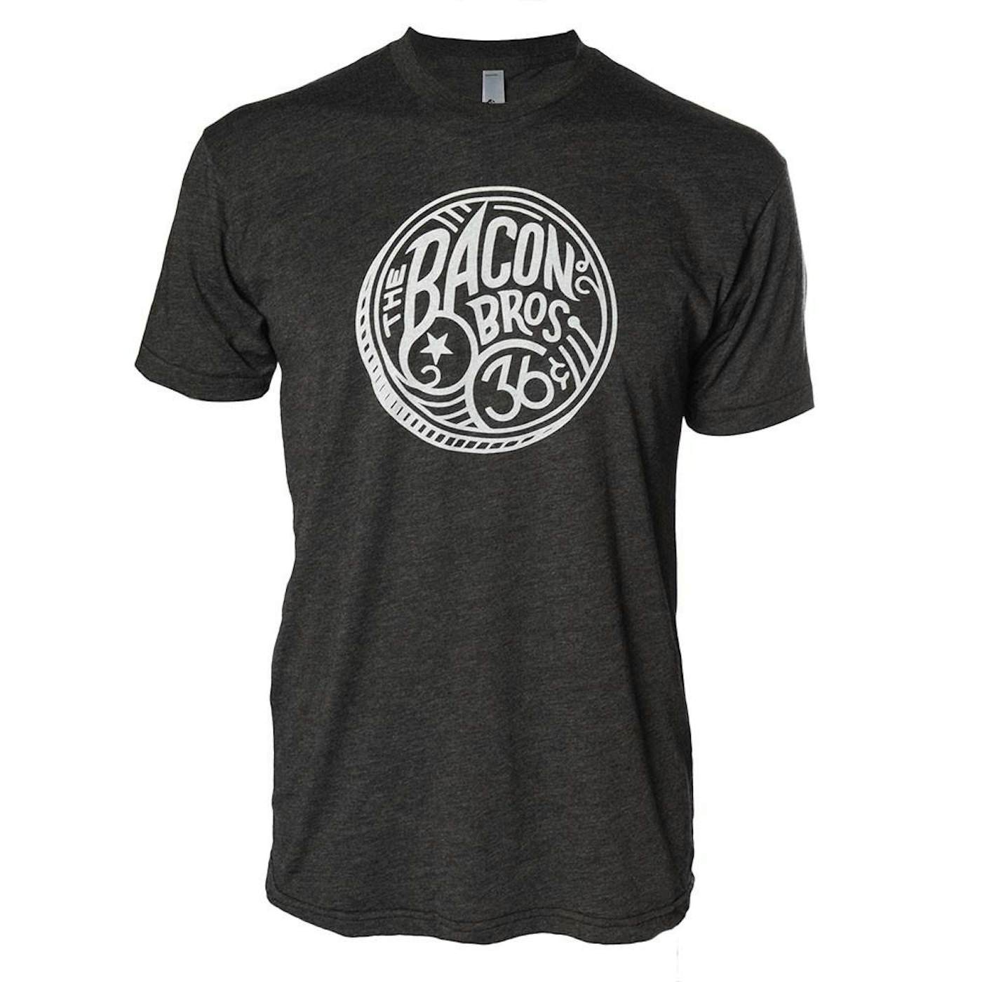 The Bacon Brothers Women's Heather Black Vintage 36 Coin Logo T-Shirt
