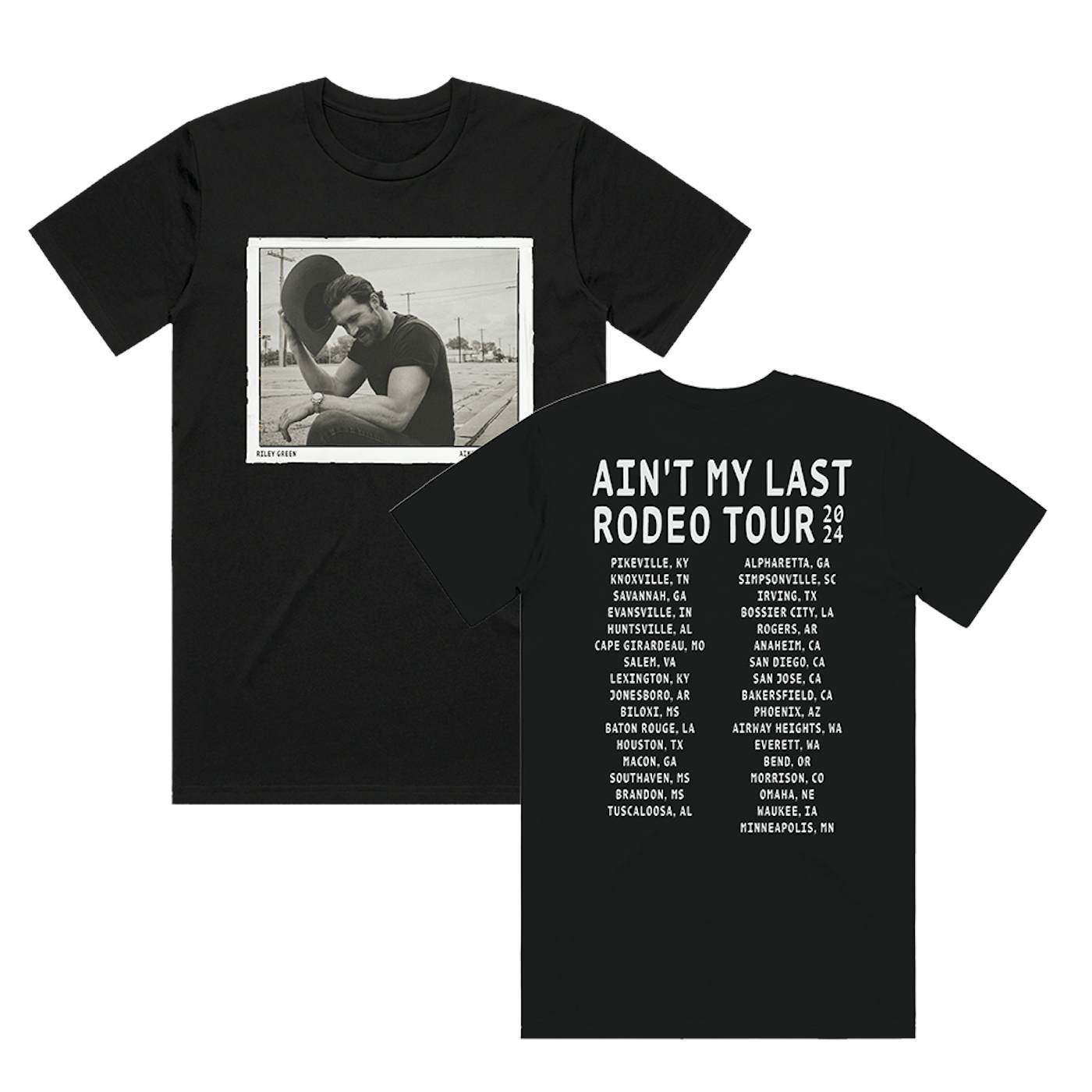 Riley Green Ain't My Last Rodeo Tour Tee - Black