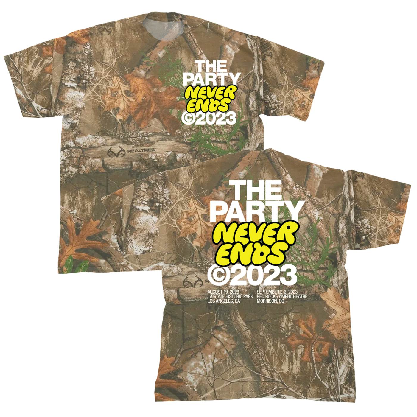 The Chainsmokers The Party Never Ends - Real Tree Camo Tee