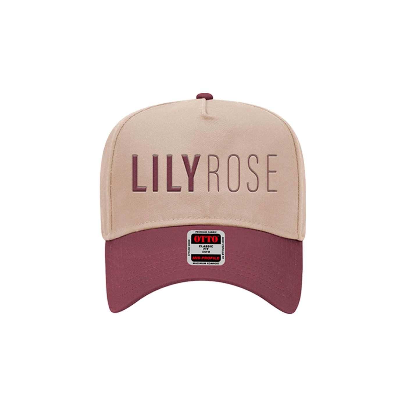 Lily Rose Two Toned Logo Hat - Red + Tan