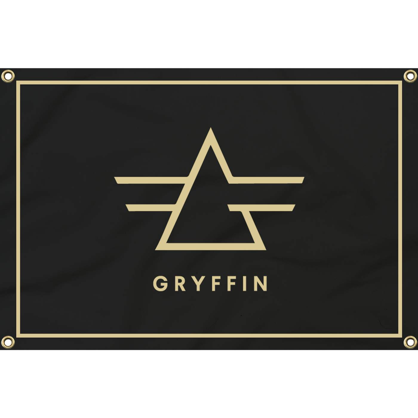 GRYFFIN Black & Gold Flag