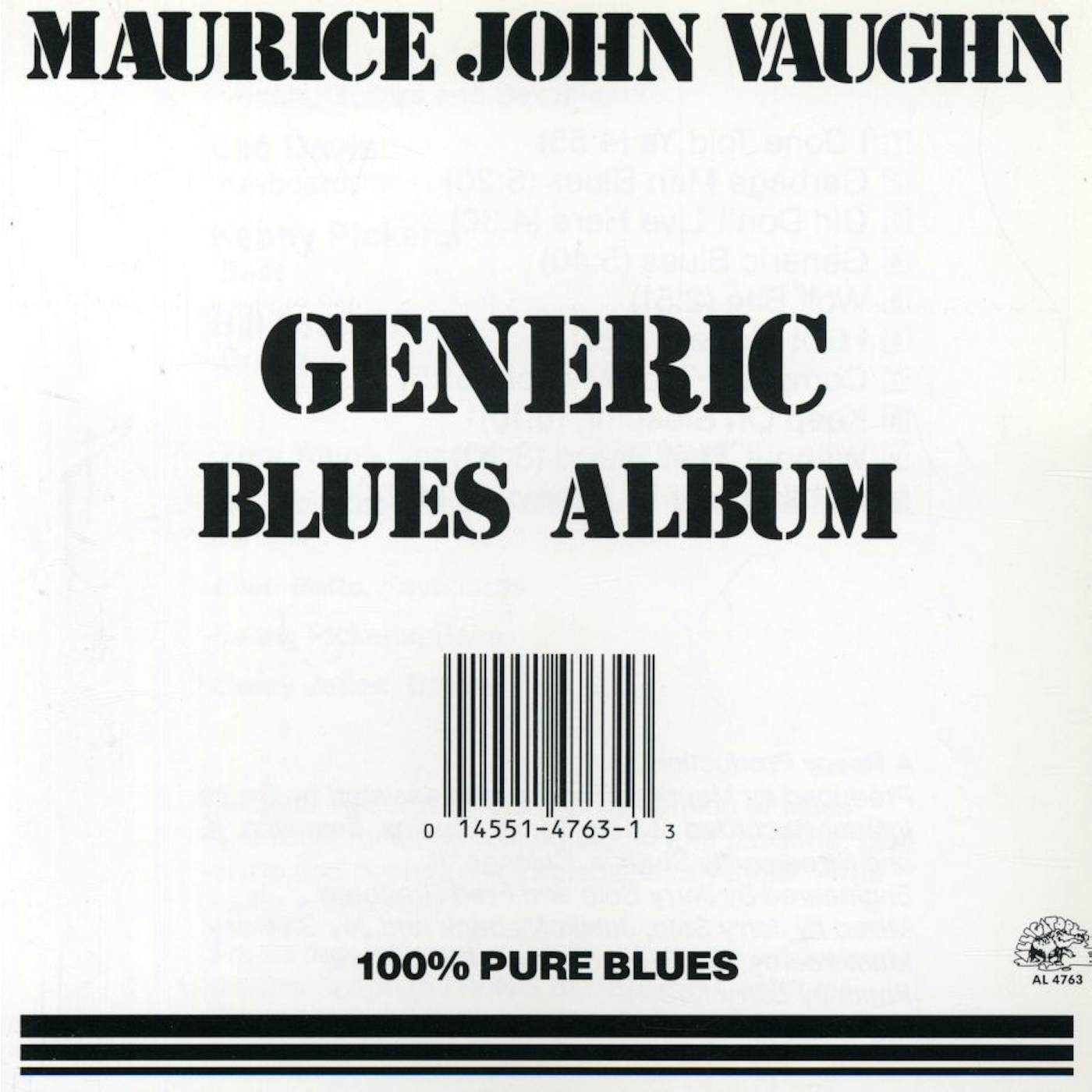 Maurice John Vaughn GENERIC BLUES ALBUM CD