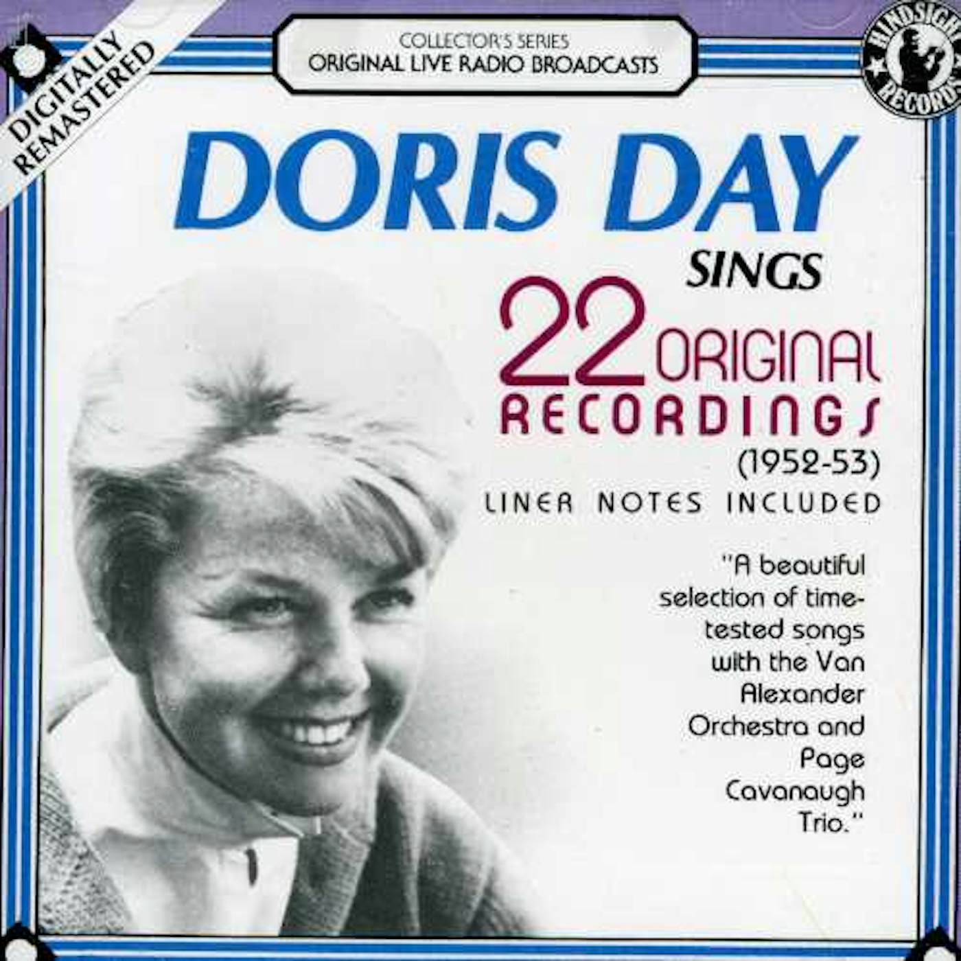 Doris Day SINGS 22 GREAT SONGS ON ORIGINAL BIG BAND (52-53) CD