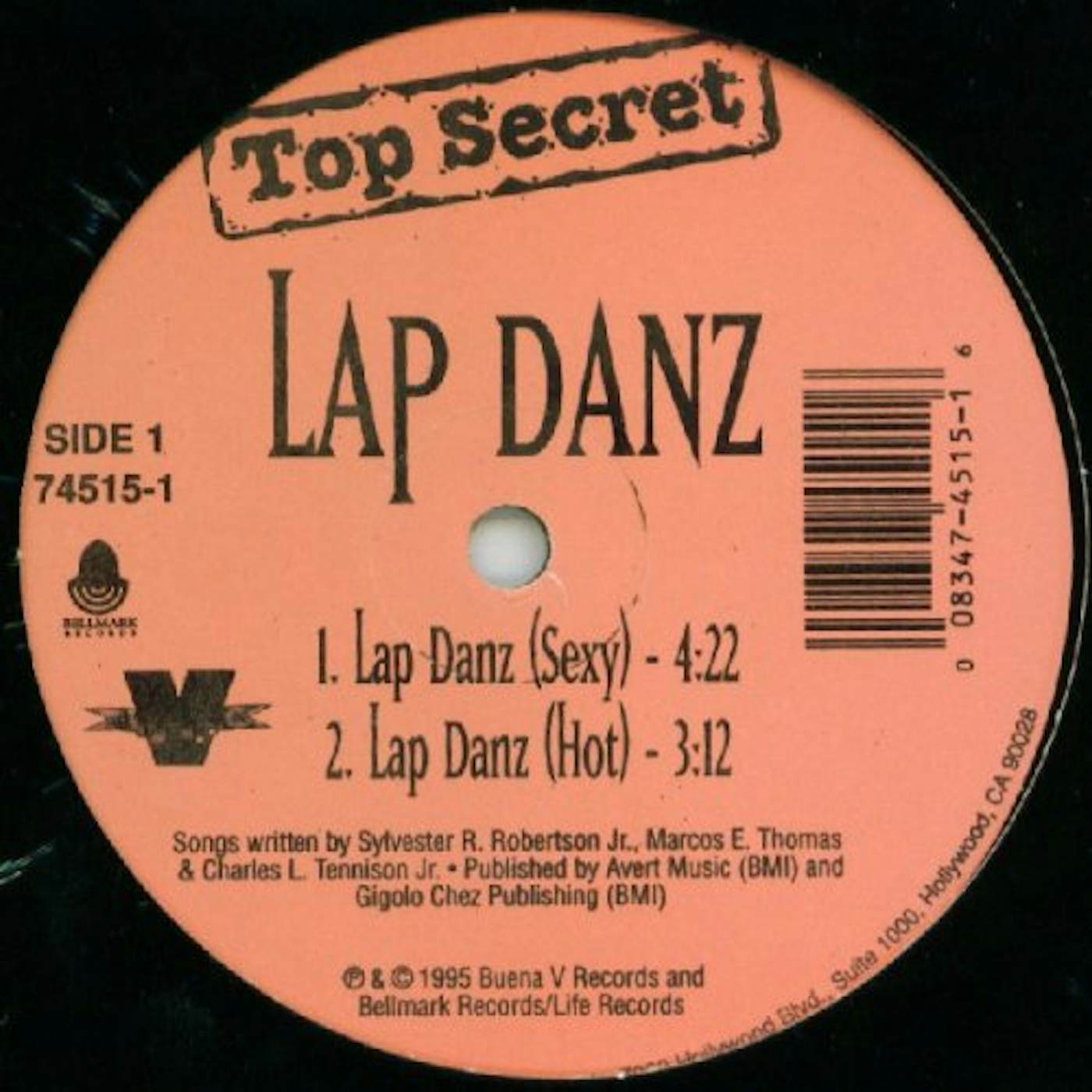 Top Secret Lap Danz Vinyl Record