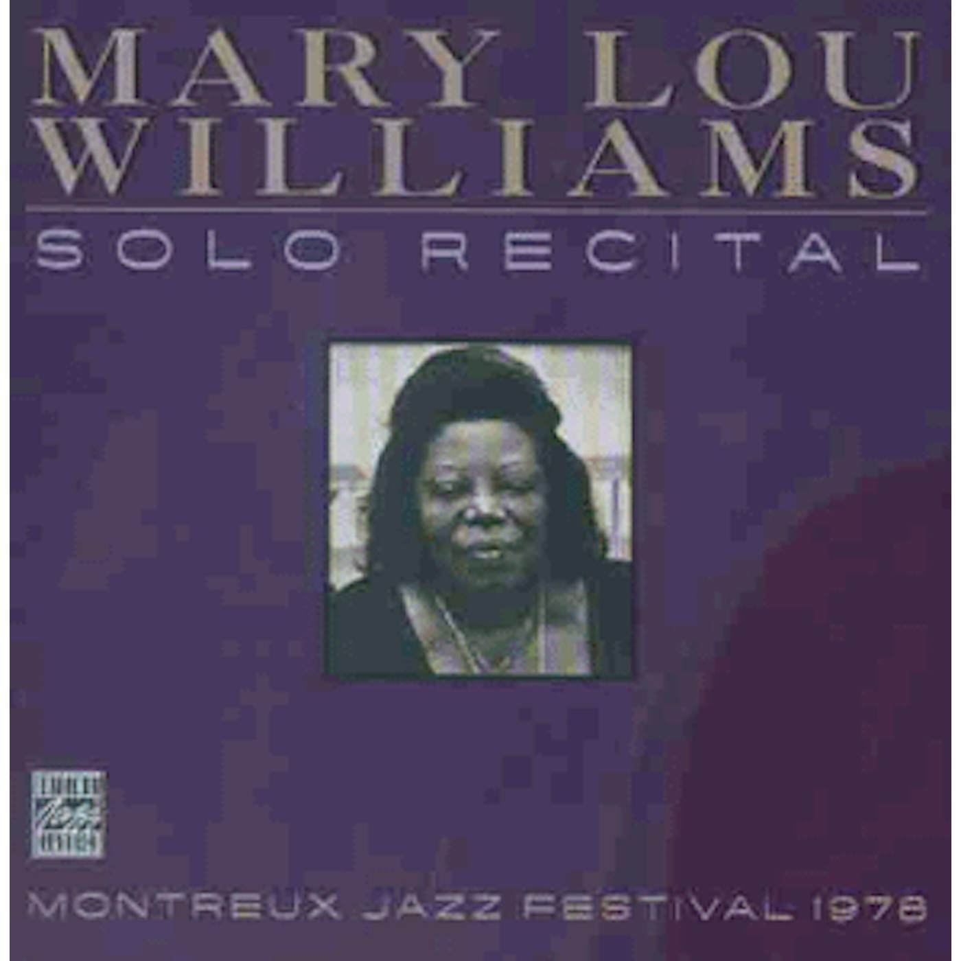 Mary Lou Williams SOLO RECITAL: MONTEREY JAZZ FESTIVAL 1978 CD