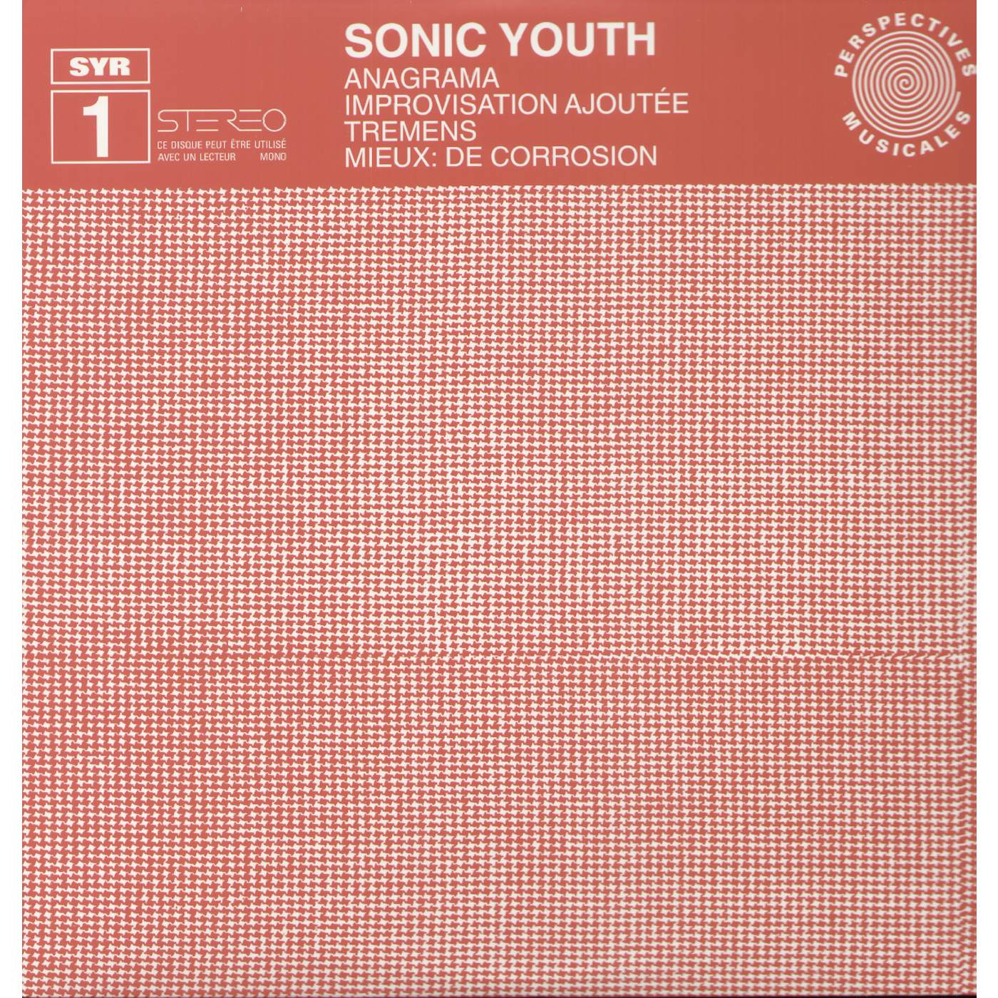Sonic Youth Anagrama Vinyl Record