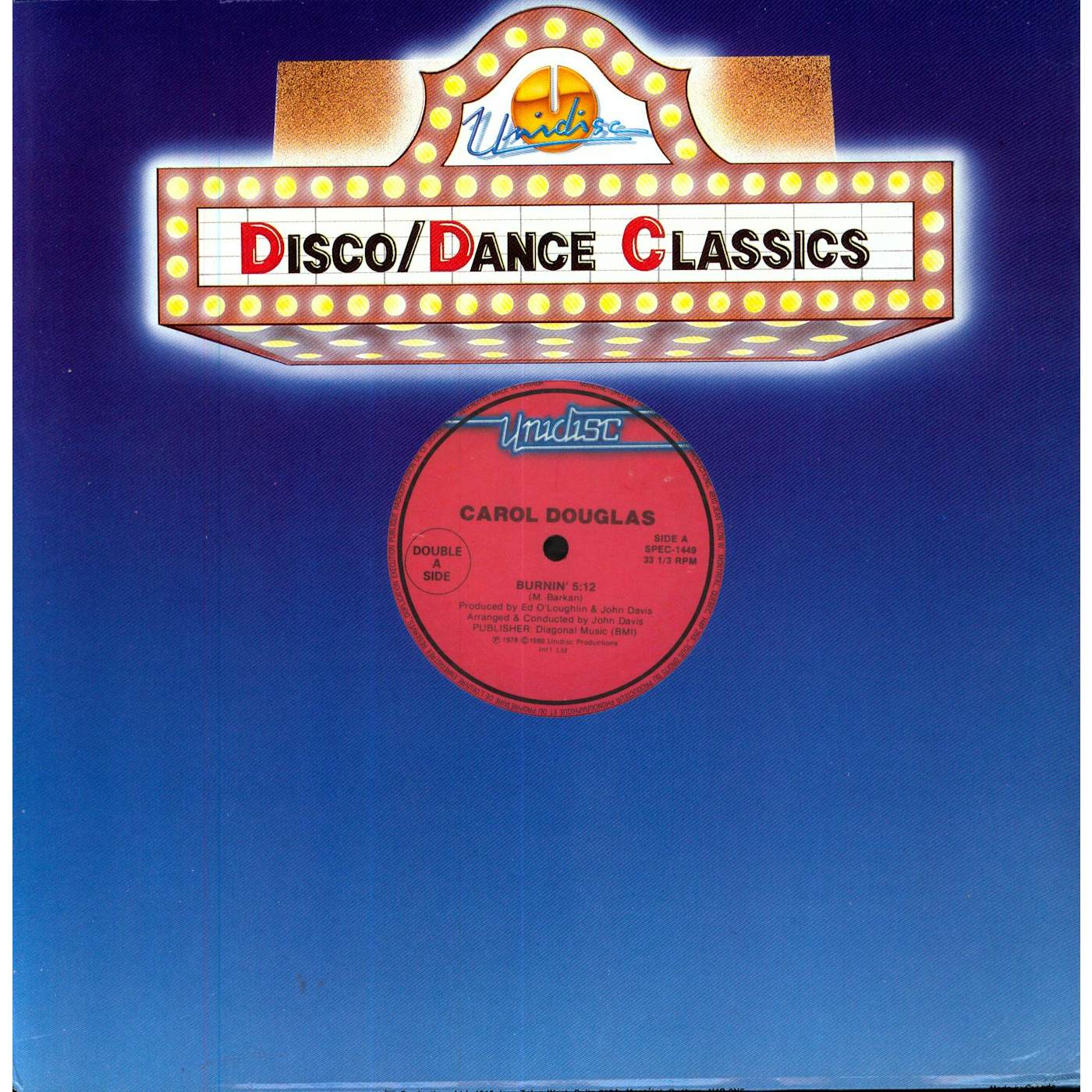 Carol Douglas BURNIN / NIGHT FEVER Vinyl Record