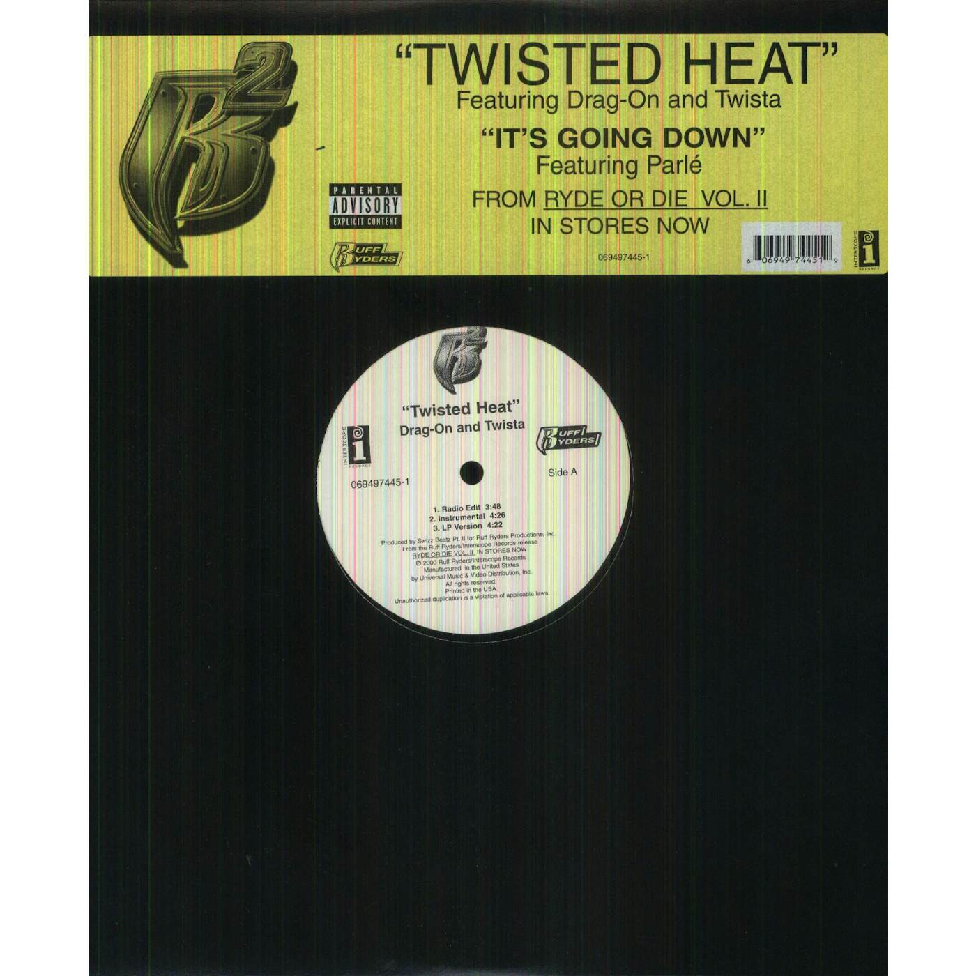 RUFF RYDERS / DRAG-ON / TWISTA TWISTED HEAT (X3) / IT'S GOING DOWN (X3) Vinyl Record