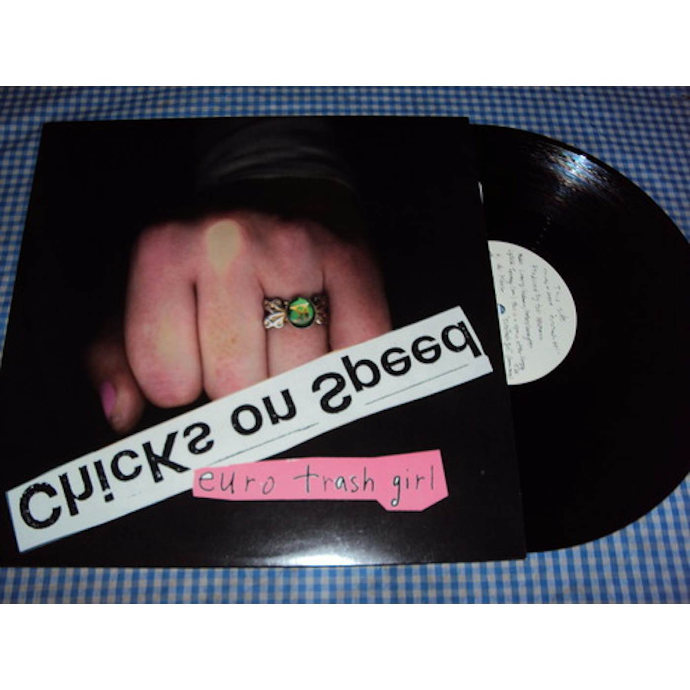 Chicks On Speed EURO TRASH GIRL / ANGEL IN BLACK Vinyl Record
