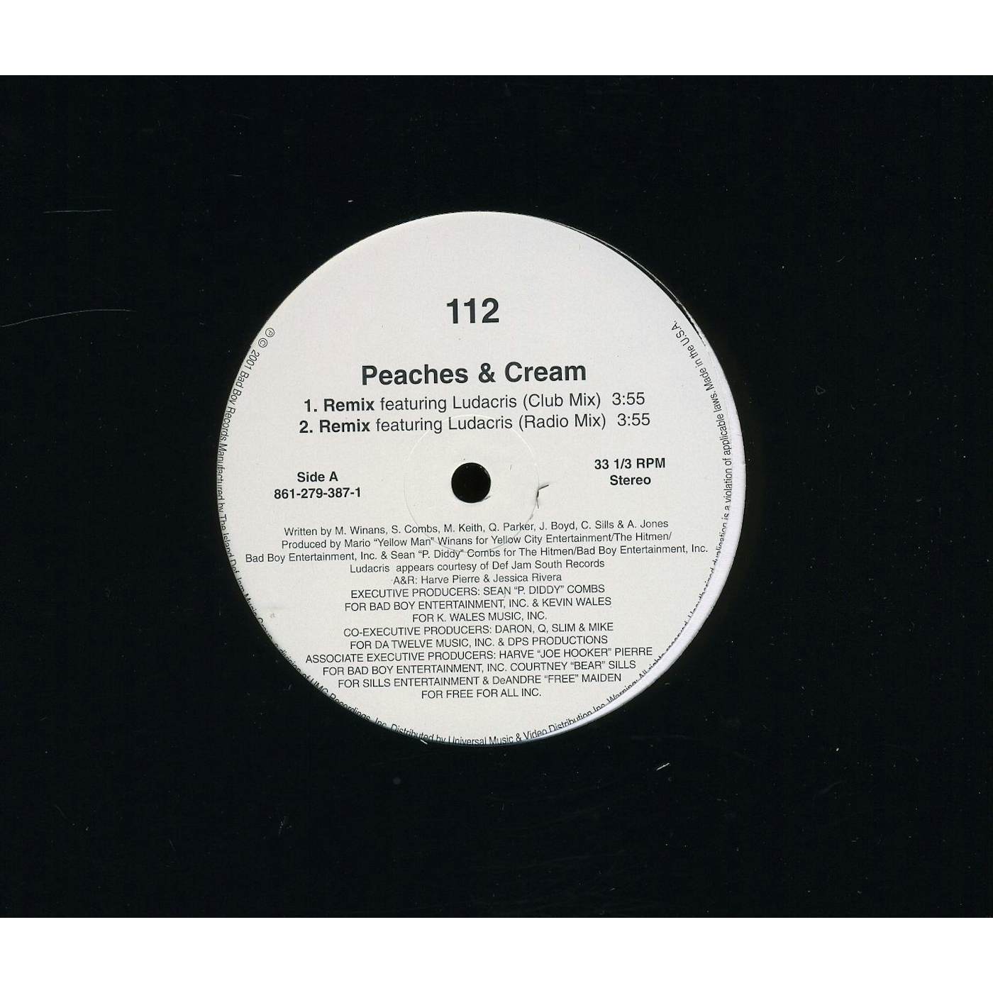 112 / Ludacris PEACHES & CREAM (X4) Vinyl Record