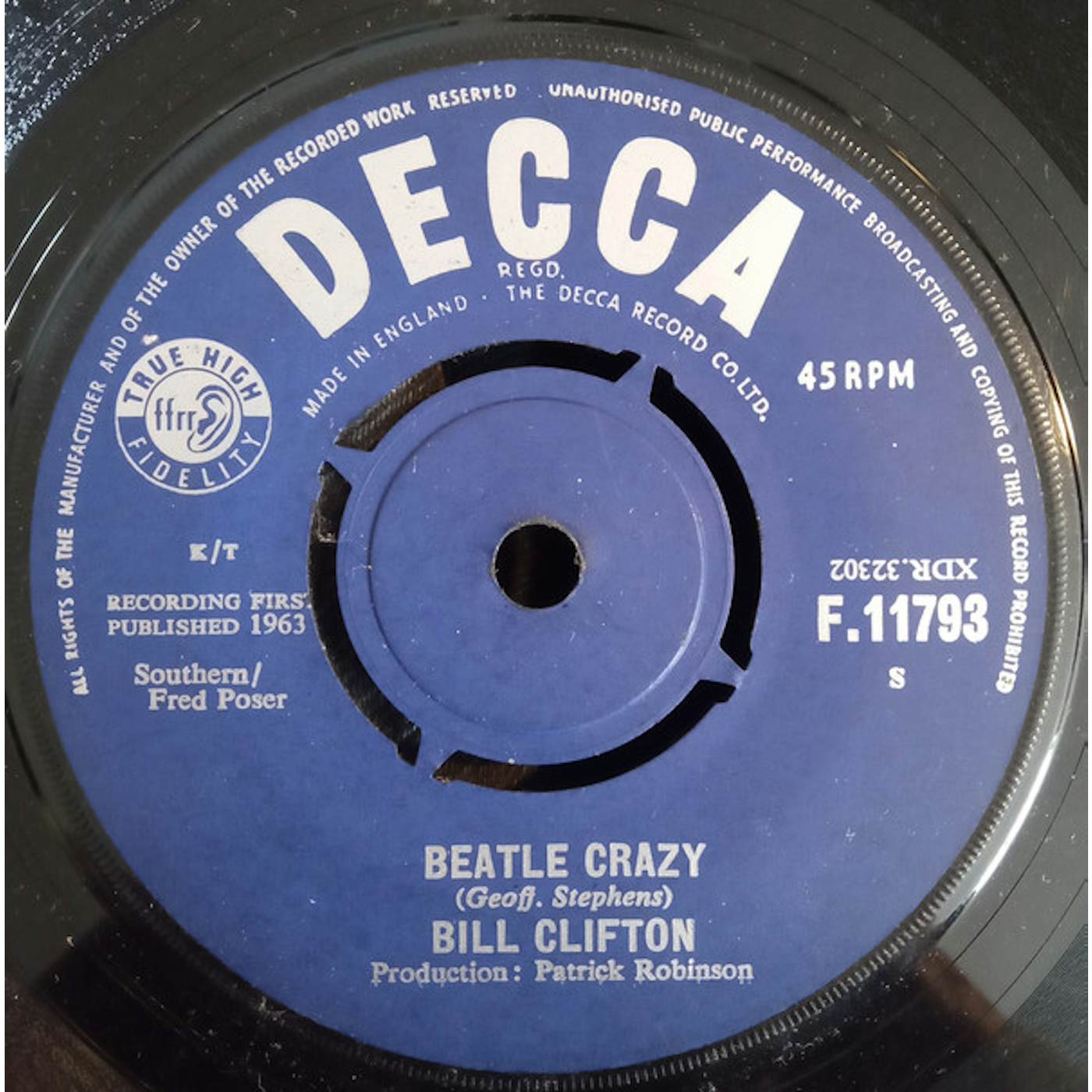 Bill Clifton BEATLE CRAZY Vinyl Record