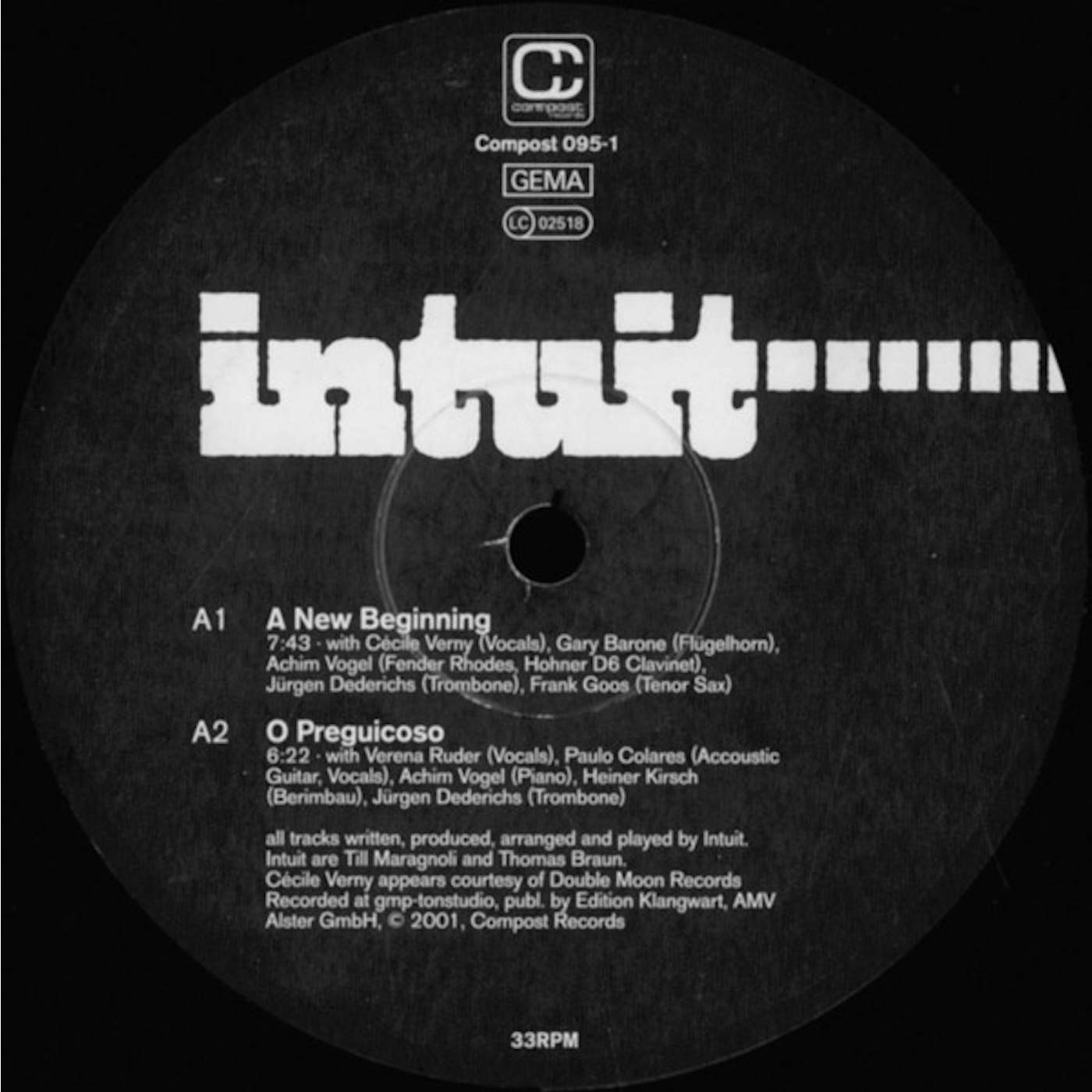 Intuit NEW BEGINNING Vinyl Record