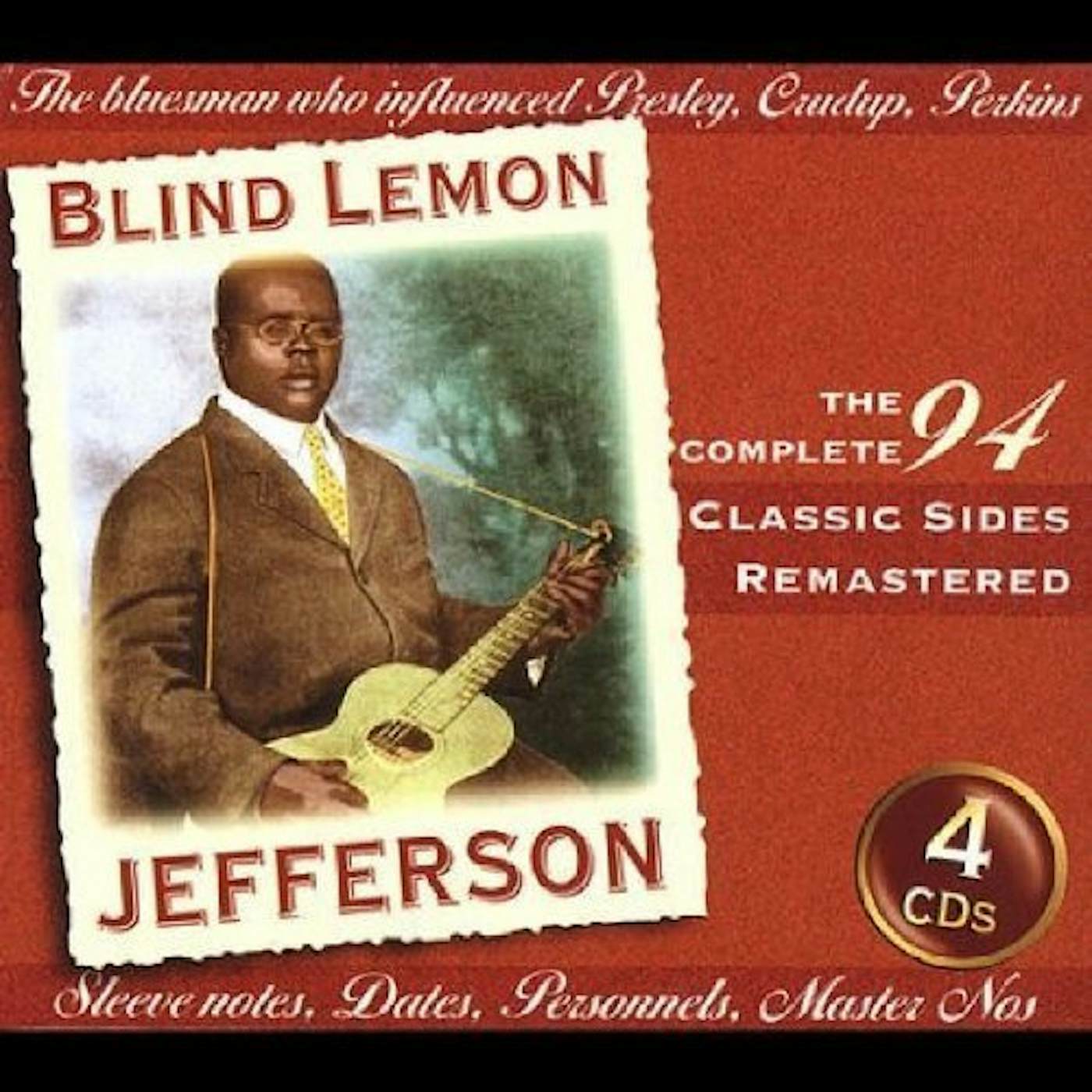 Blind Lemon Jefferson CLASSIC SIDES CD