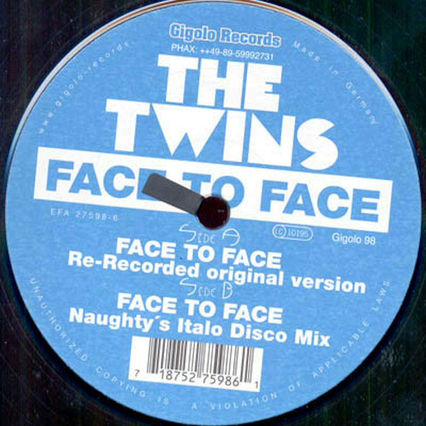 The Twins FACE TO FACE (X1) Vinyl Record