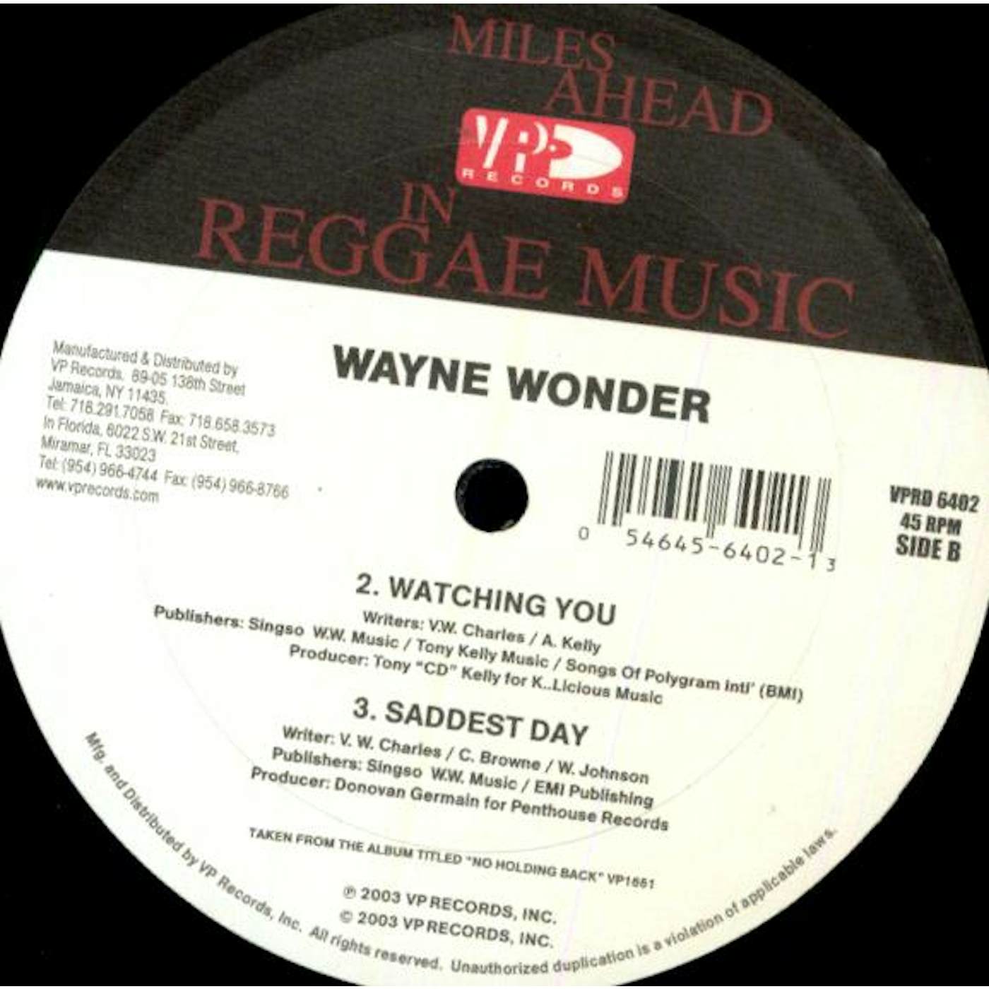 Wayne Wonder No Letting Go Vinyl Record