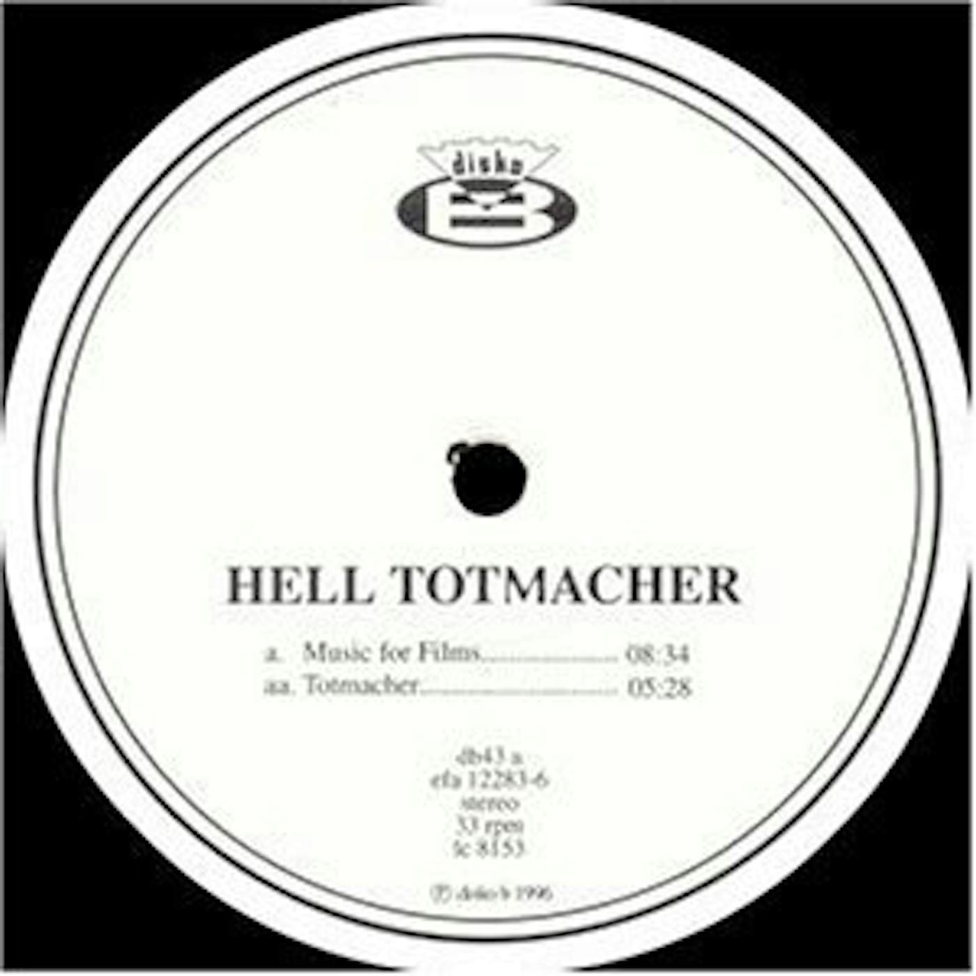 DJ Hell Totmacher Vinyl Record
