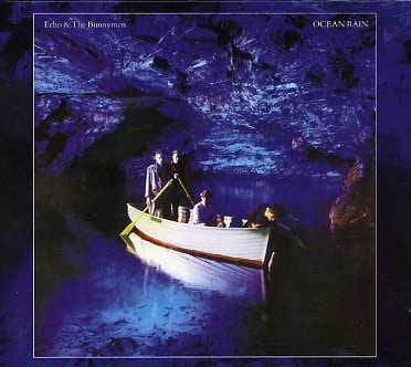 Official Echo & The Bunnymen Ocean Rain T-Shirt - Men's Navy Blue Band Logo Tee