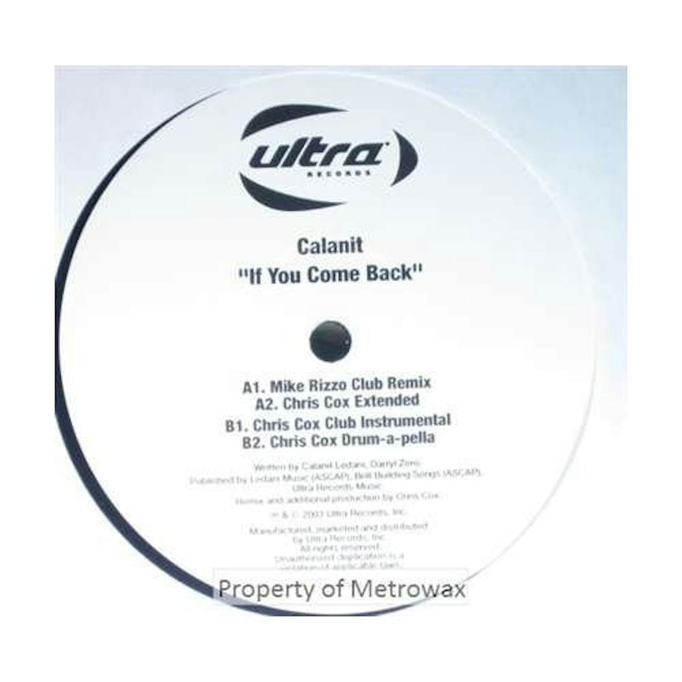 Calanit If You Come Back Vinyl Record