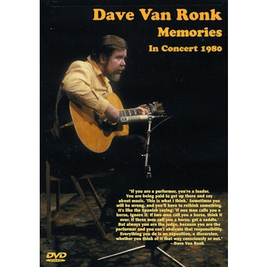 Dave Van Ronk MEMORIES: IN CONCERT 1980 DVD