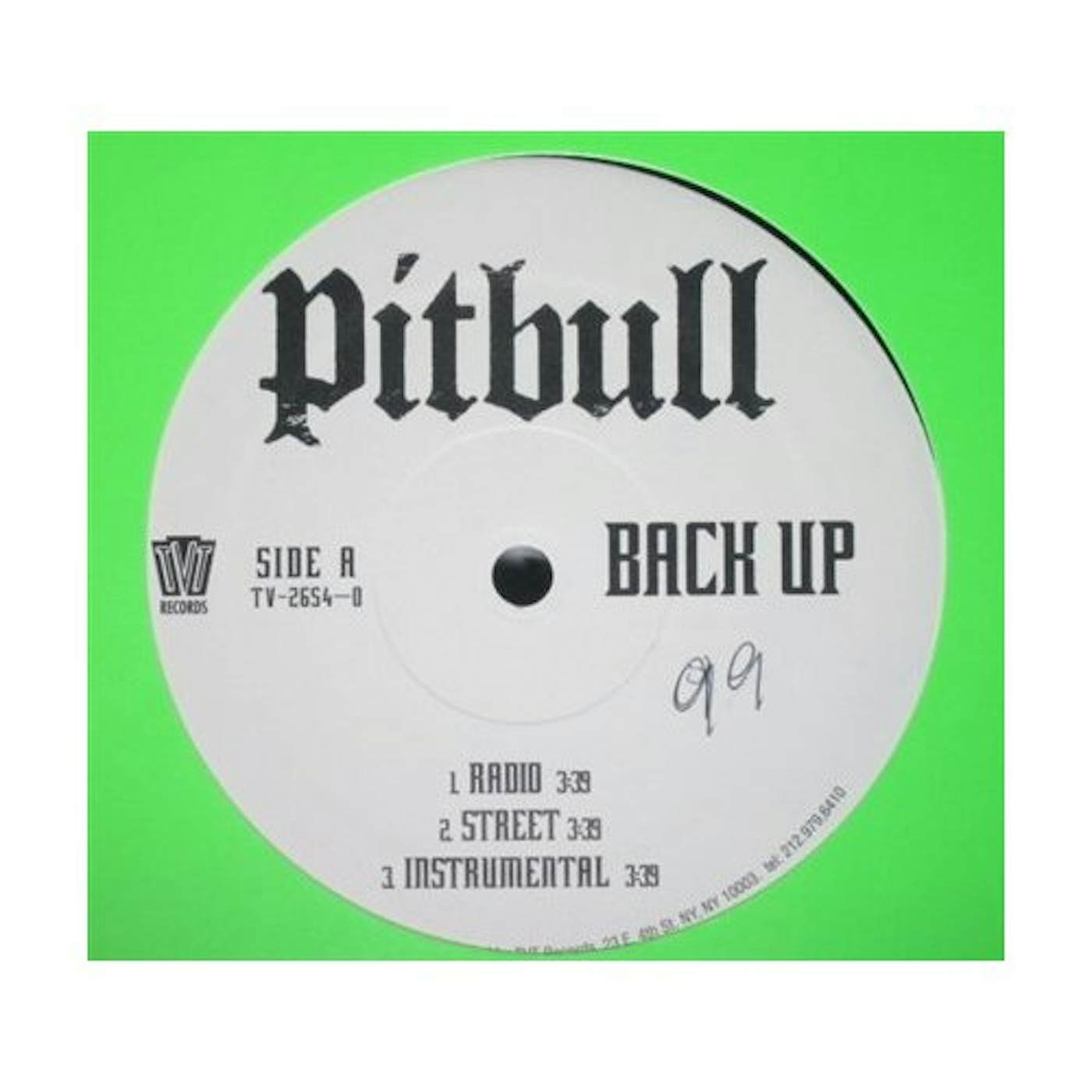 Pitbull BACK UP: DAMMIT MAN Vinyl Record