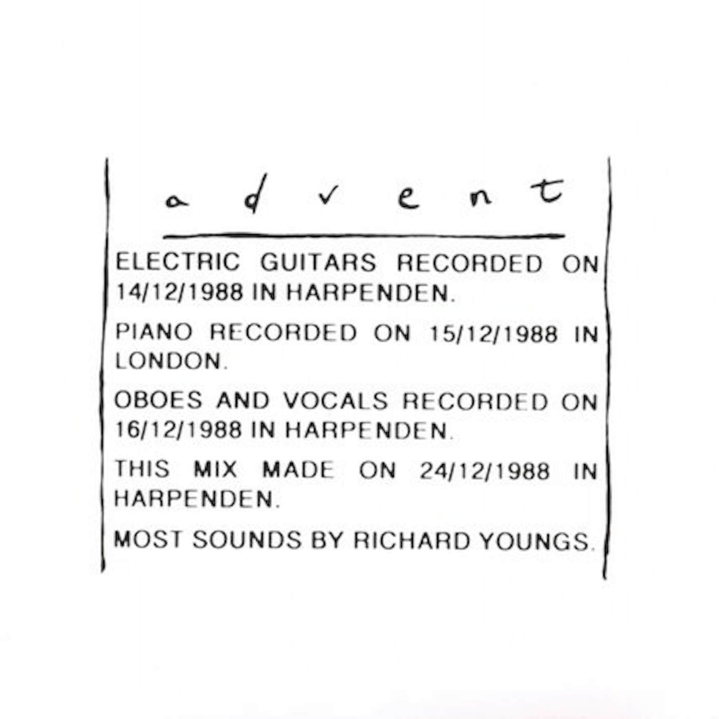 Richard Youngs ADVENT CD