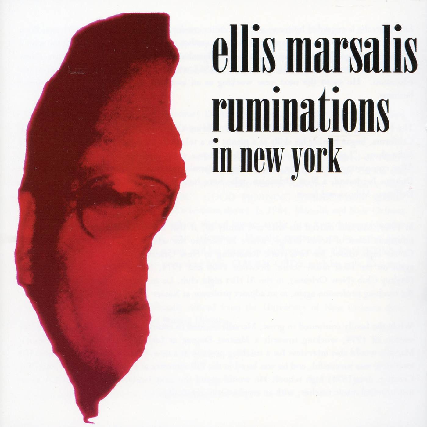 Ellis Marsalis RUMINATIONS IN NEW YORK CD