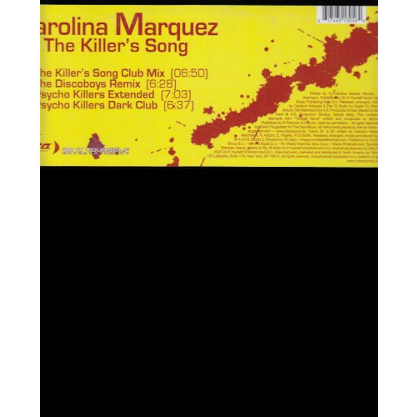 Carolina Marquez KILLERS SONG Vinyl Record