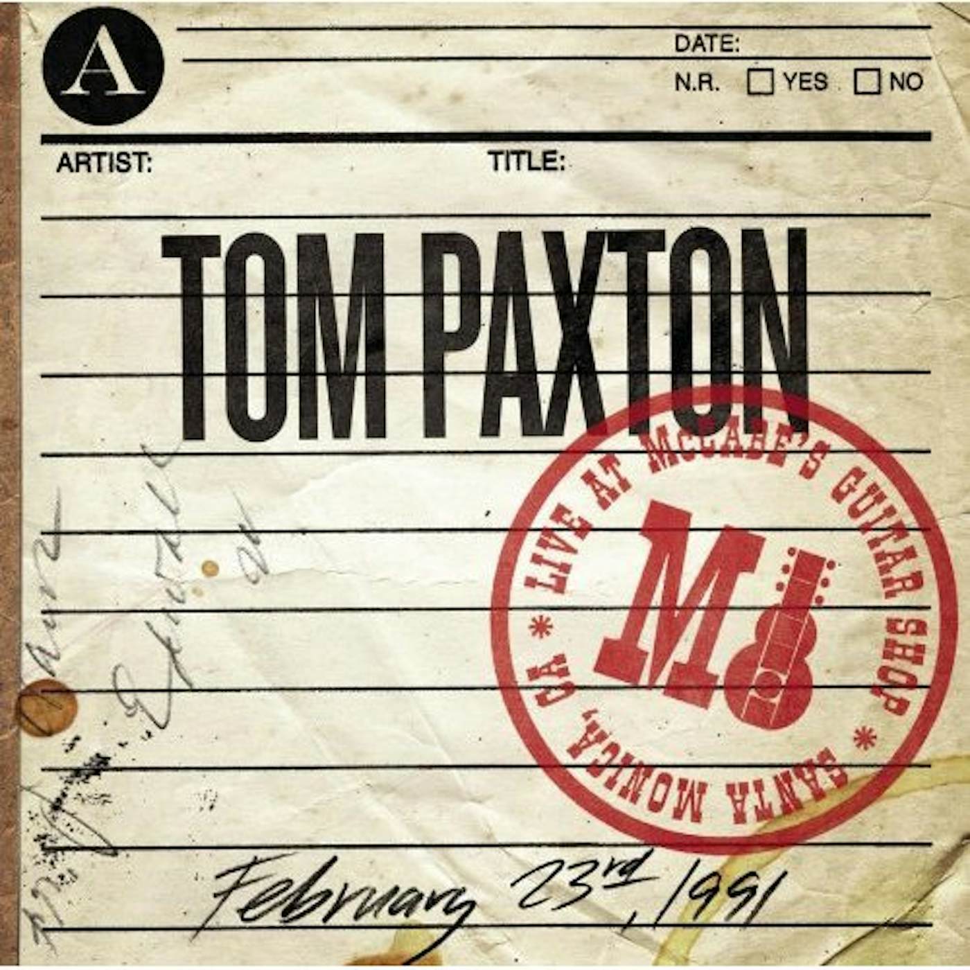 Tom Paxton LIVE AT MCCABE'S GUITAR SHOP CD