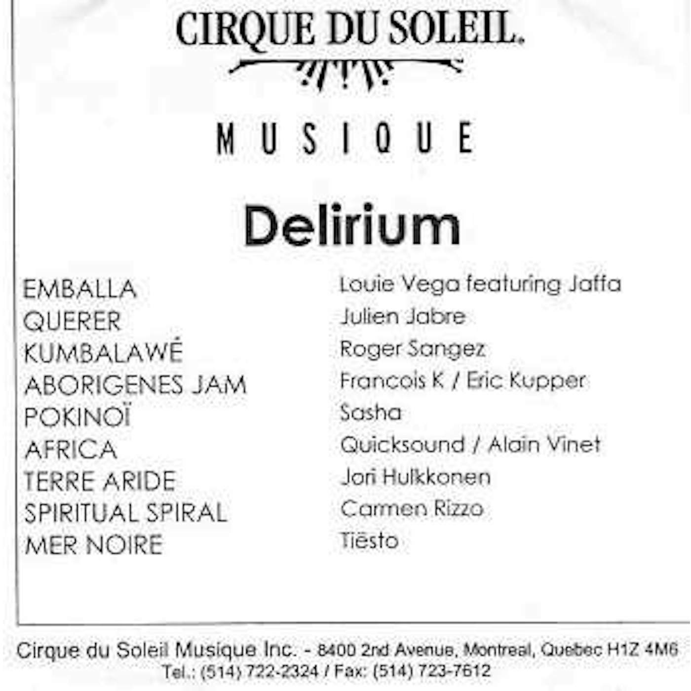 Cirque du Soleil 1: AFRICA Vinyl Record