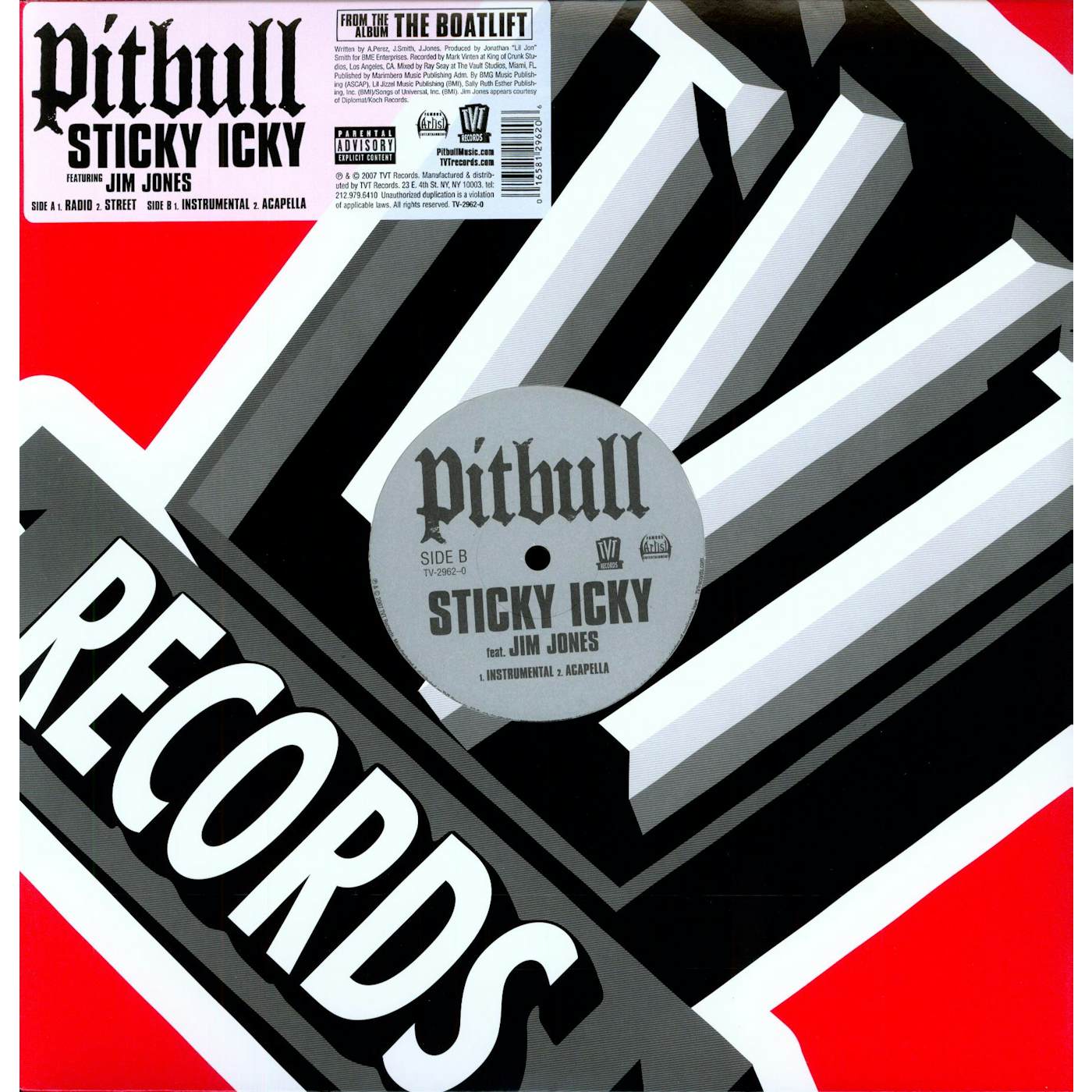 Pitbull STICKY ICKY Vinyl Record