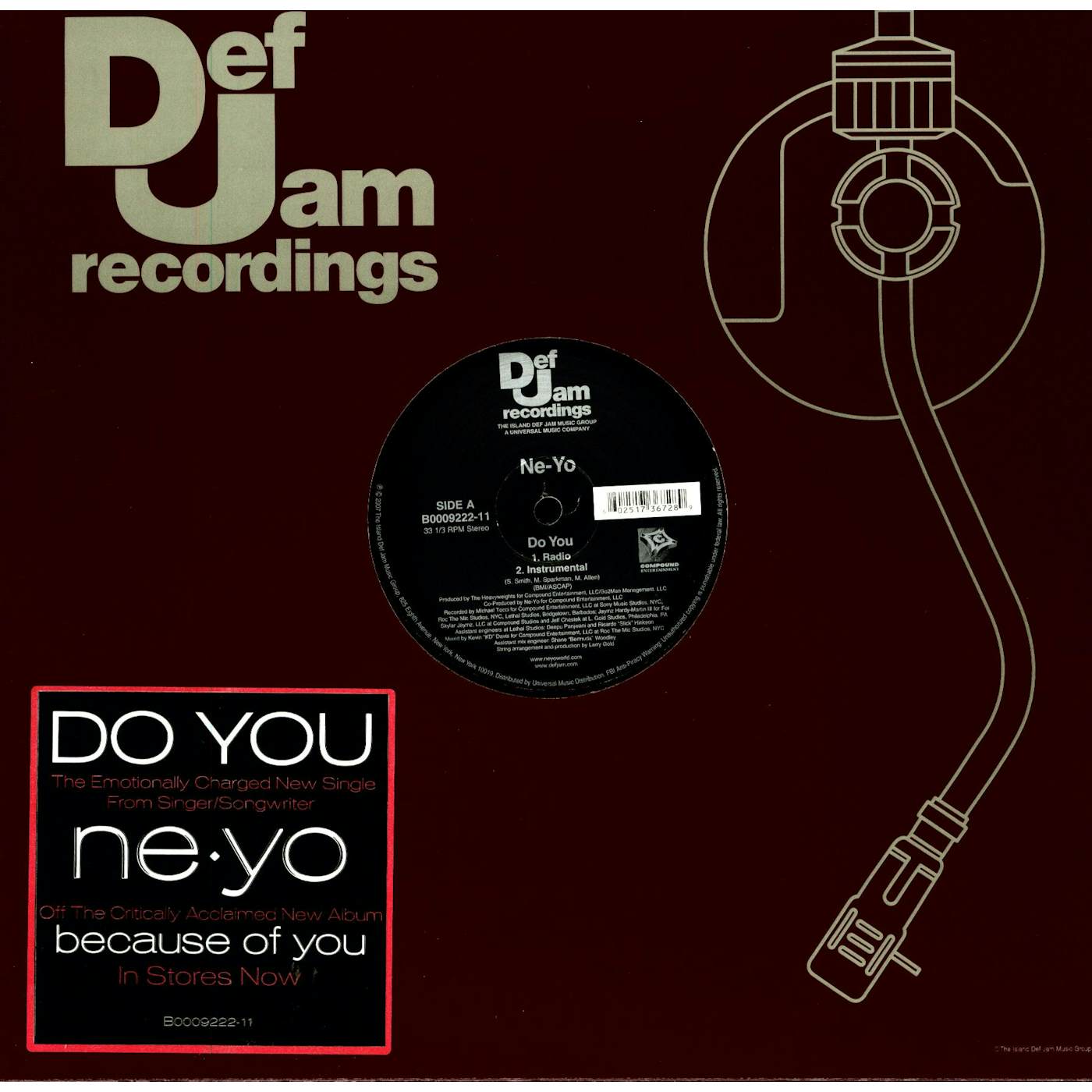 Ne-Yo DO YOU (X2) & AIN'T THINKING ABOUT YOU (X2) Vinyl Record
