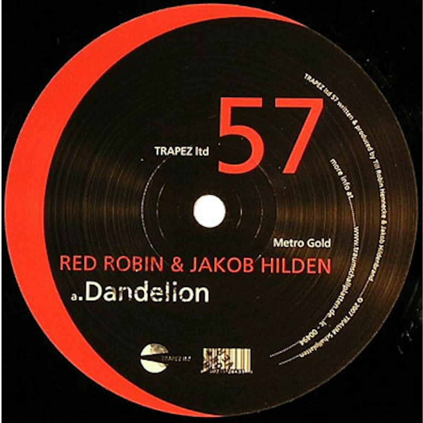 Red Robin & Jakob Hilden Metro Gold Vinyl Record