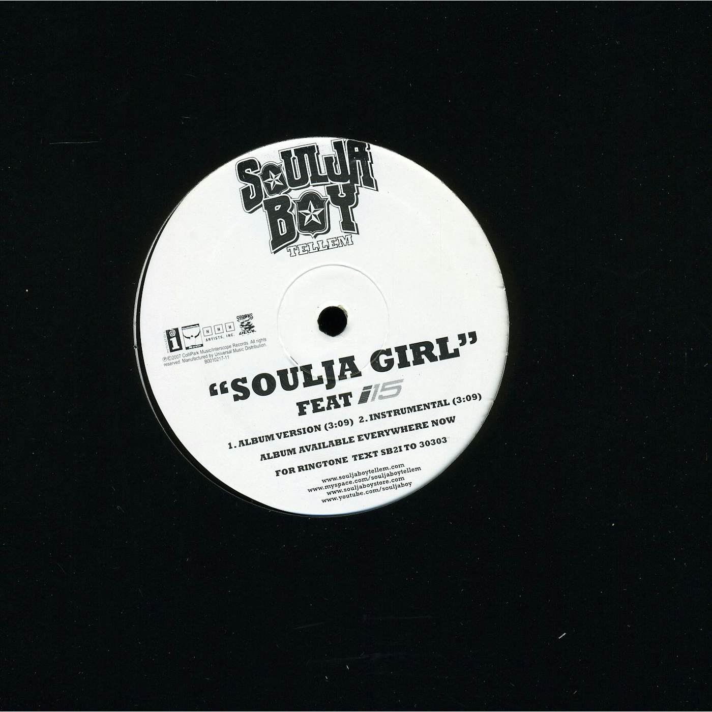 Soulja Boy Tell 'Em SOULJA GIRL (X2) Vinyl Record