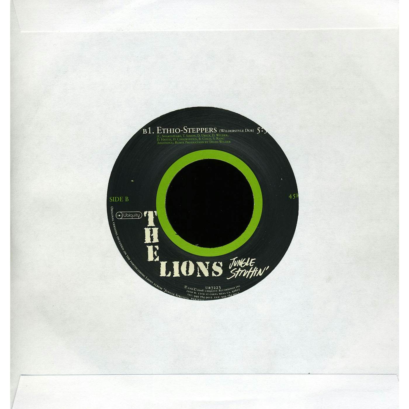 Lions JUNGLE STRUTTIN / ETHIO-STEPPERS Vinyl Record