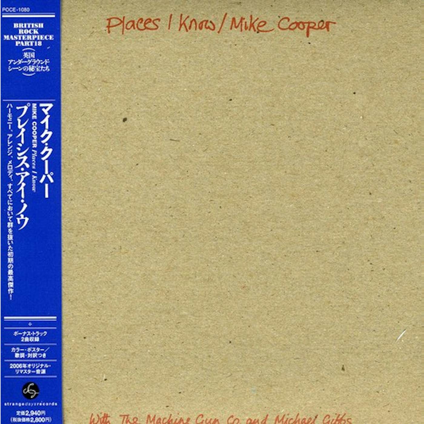 Mike Cooper PLACES I KNOW CD