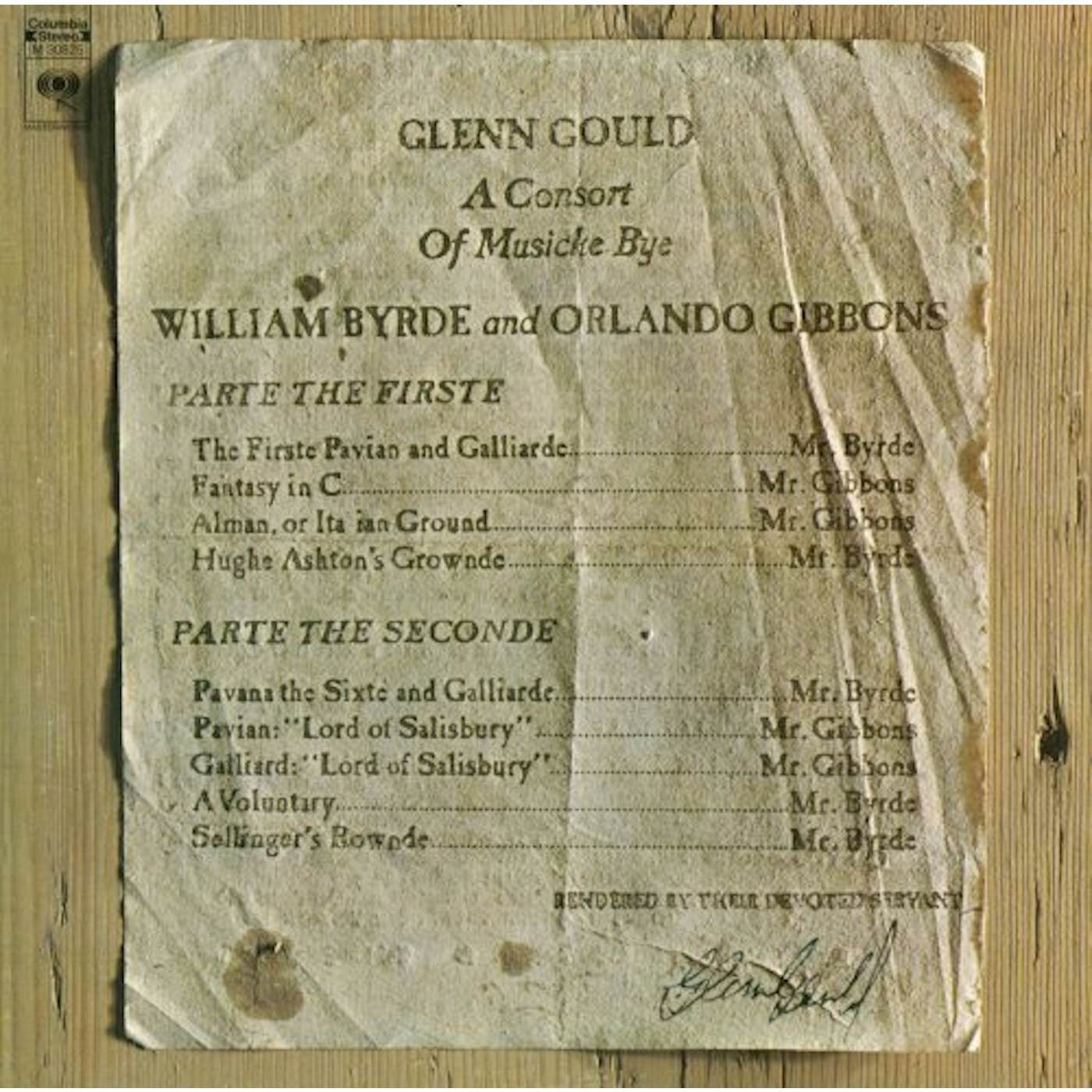 Glenn Gould CONSORT OF MUSIC BY BYRD & GIBBONS CD