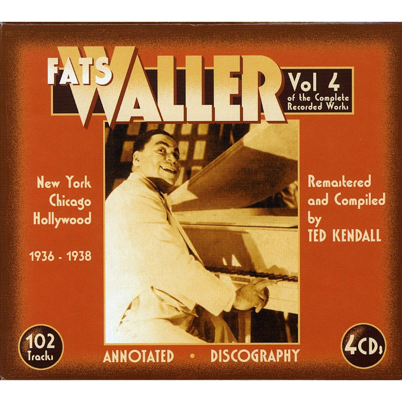 Fats Waller 4 OF THE COMPLETE RECORDED WORKS-1936-38 CD