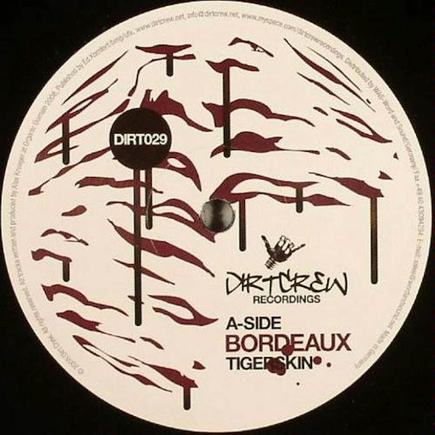 Tigerskin BORDEAUX / PLATIN Vinyl Record