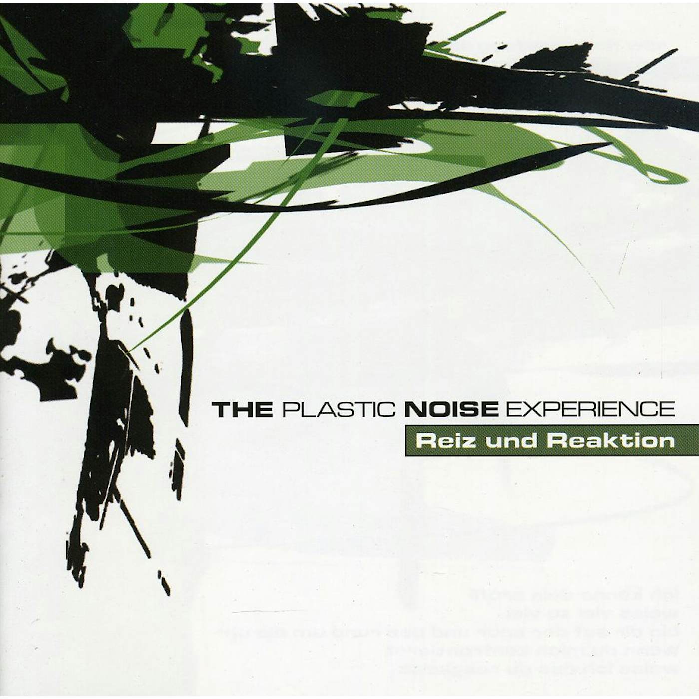 The Plastic Noise Experience REIZ UND REAKTION CD