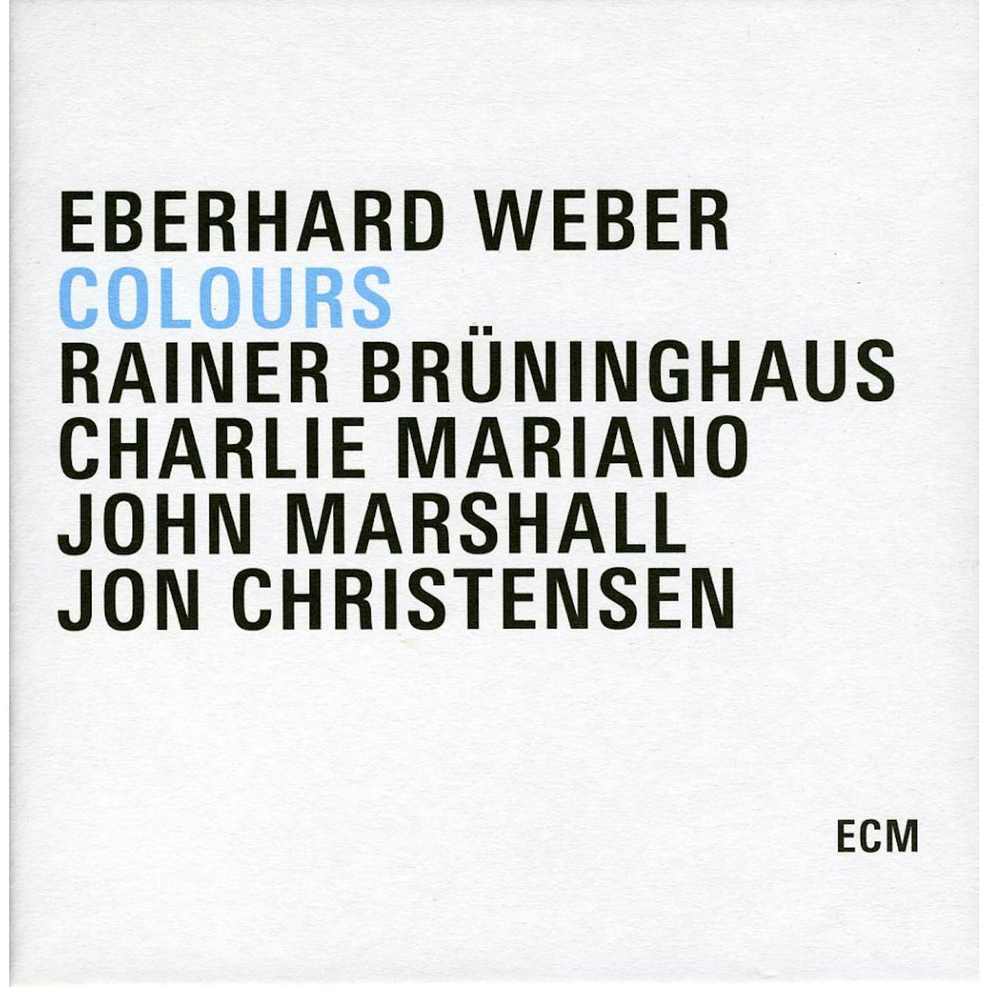 Eberhard Weber COLOURS CD