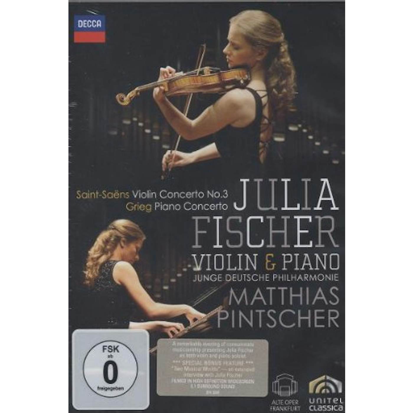 Julia Fischer SAINT-SAENS: VIOLIN CONCERTO NO 3 / GREIG: PIANO DVD