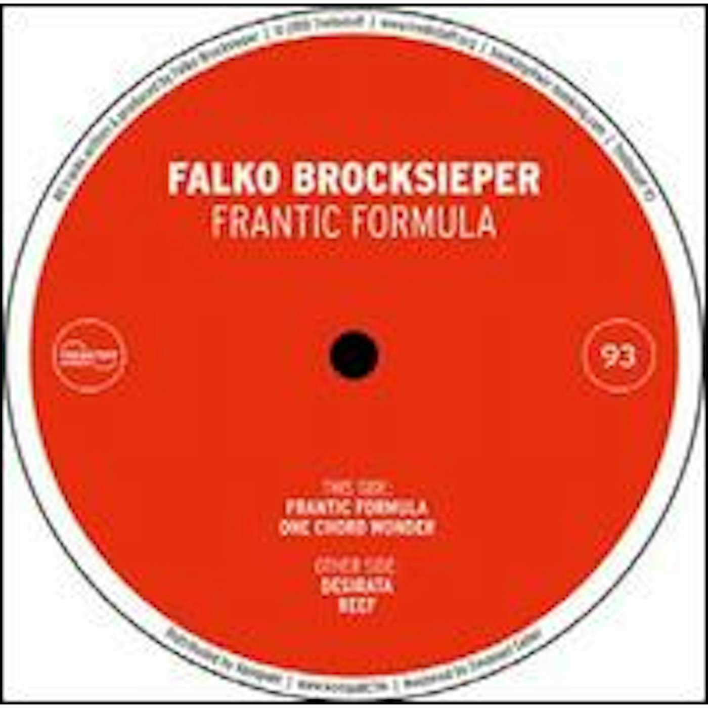 Falko Brocksieper Frantic Formula Vinyl Record