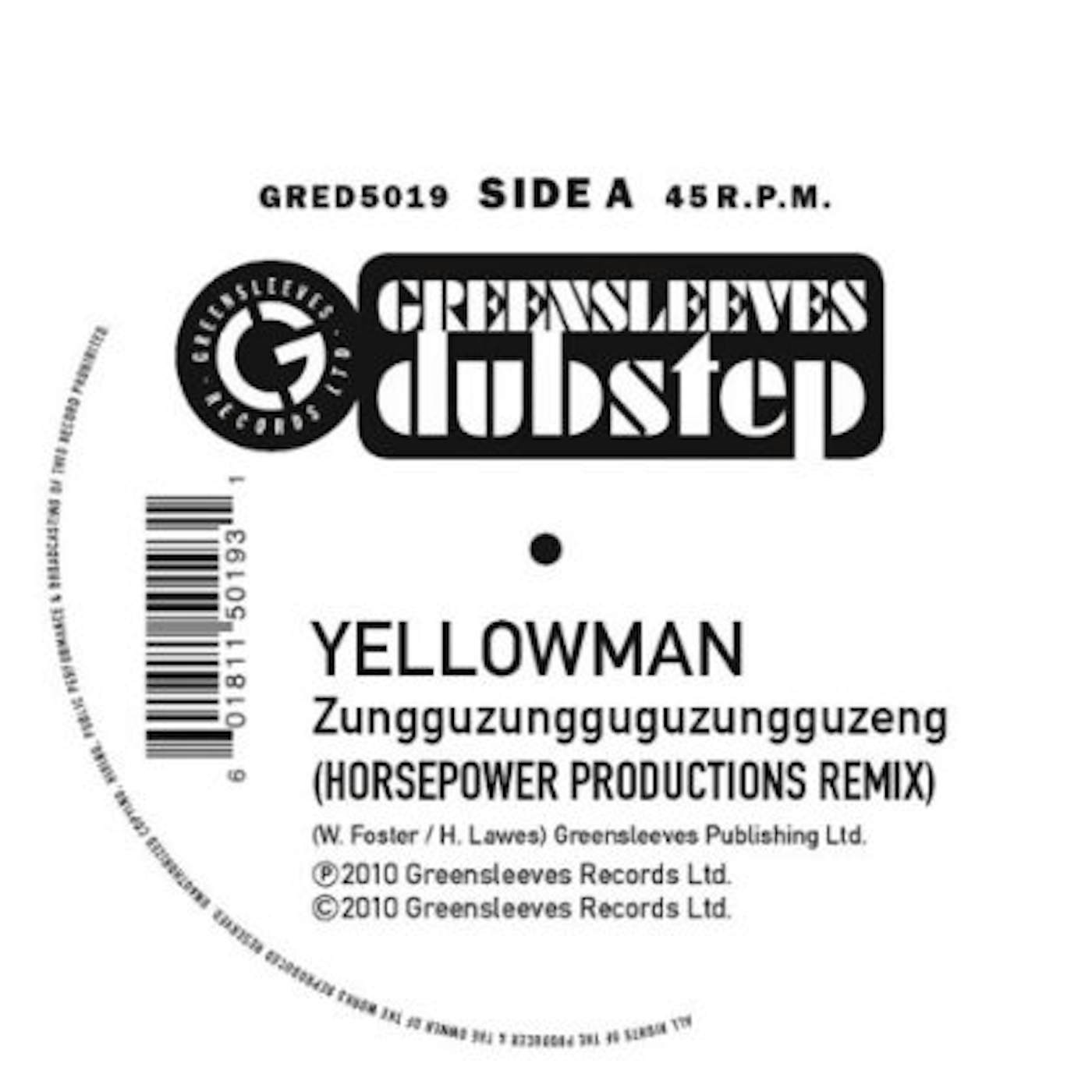 Yellowman ZUNGGUGZUNG REMIX Vinyl Record